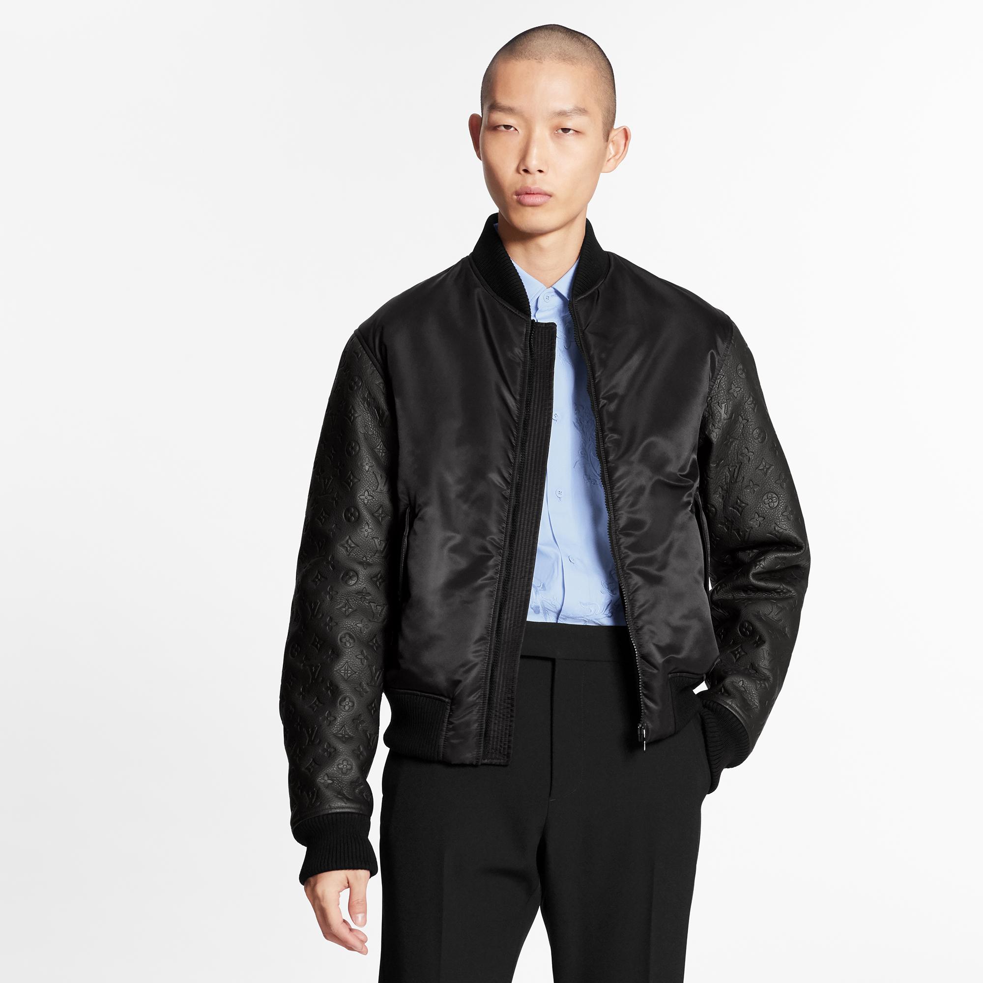 Monogram Leather Mix Jacket  in Men
