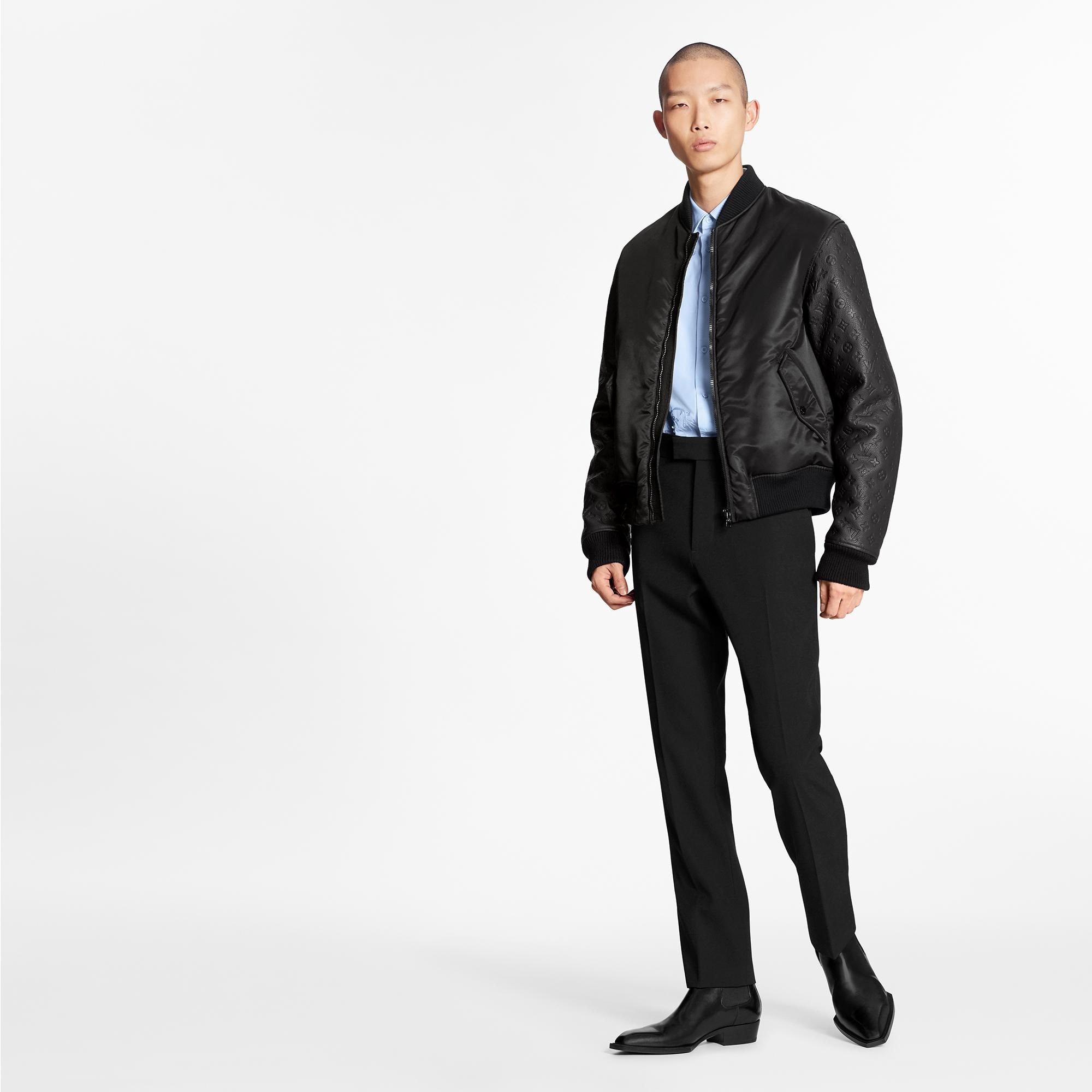 Monogram Leather Mix Jacket  in Men