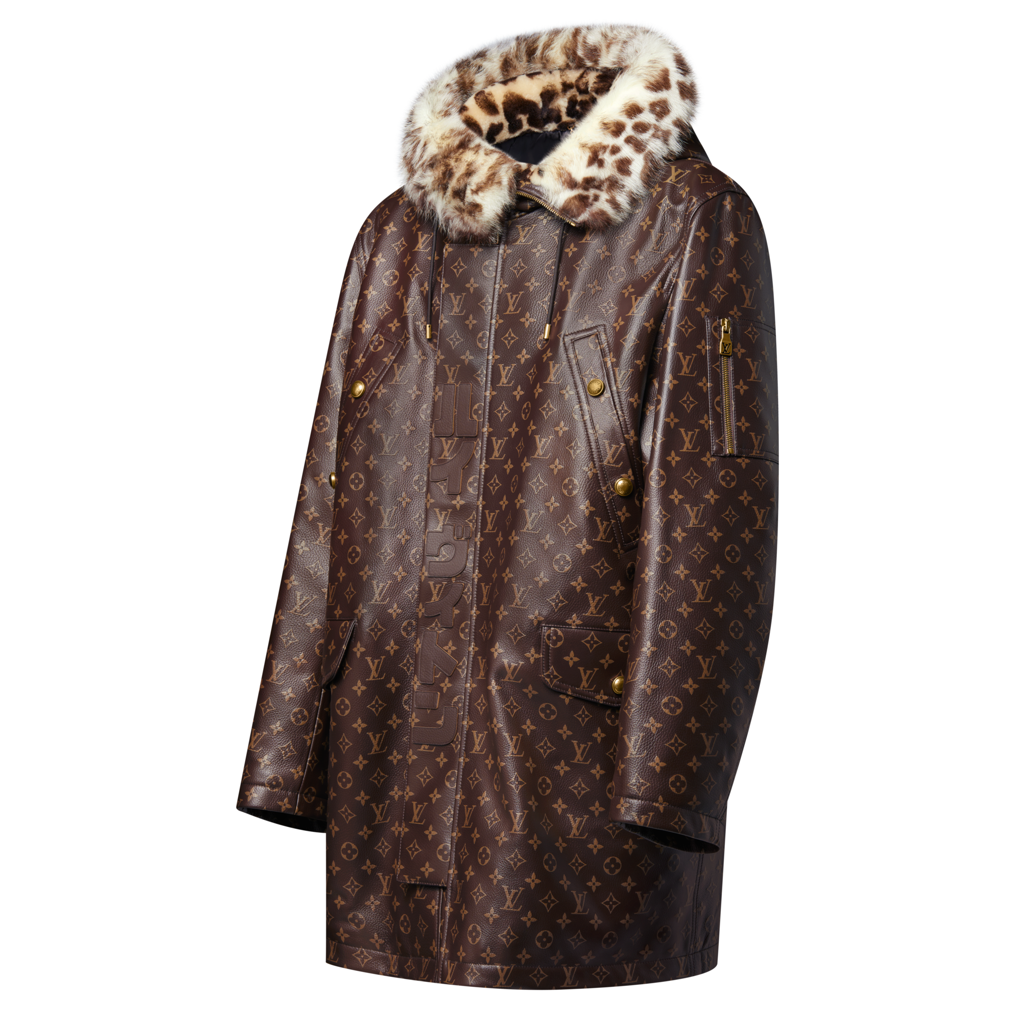 Monogram Leather Parka  in Men