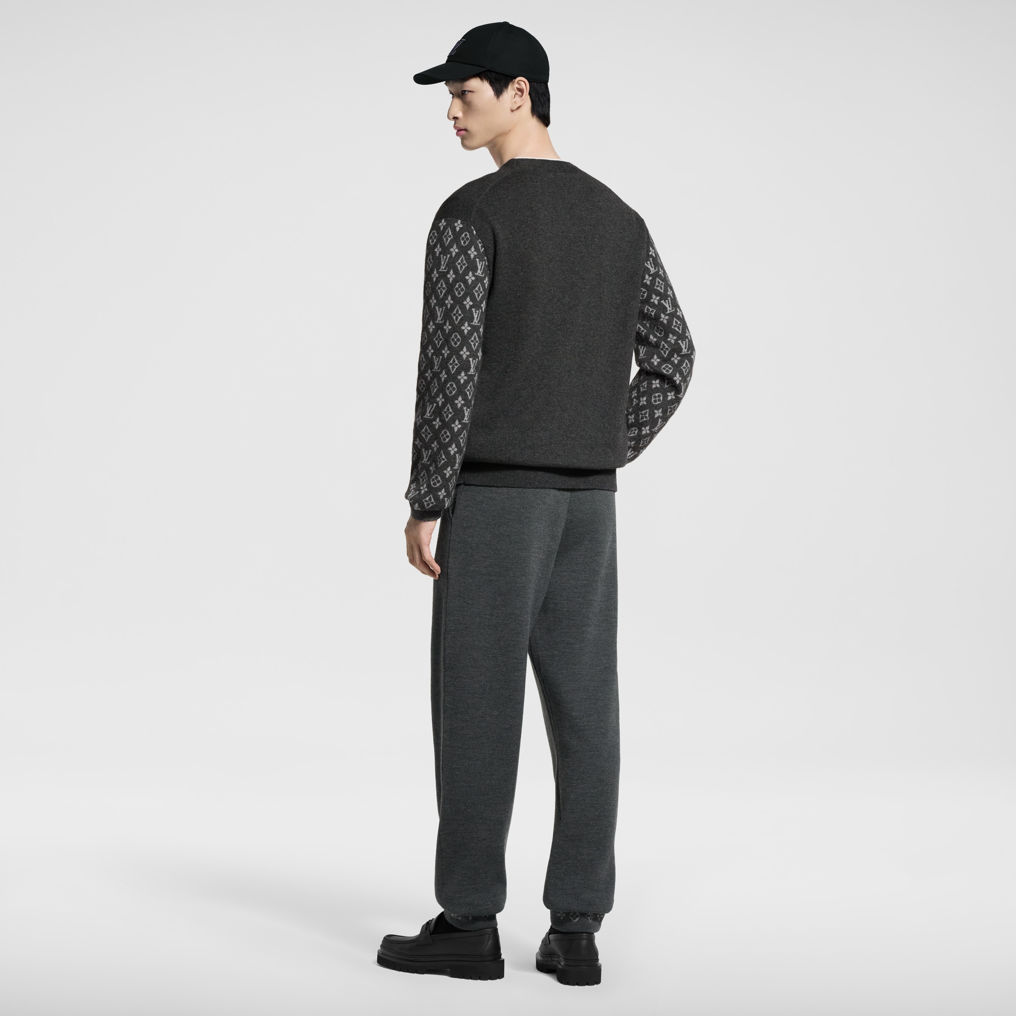 Monogram 混合山羊絨開胸毛衣  in 男士