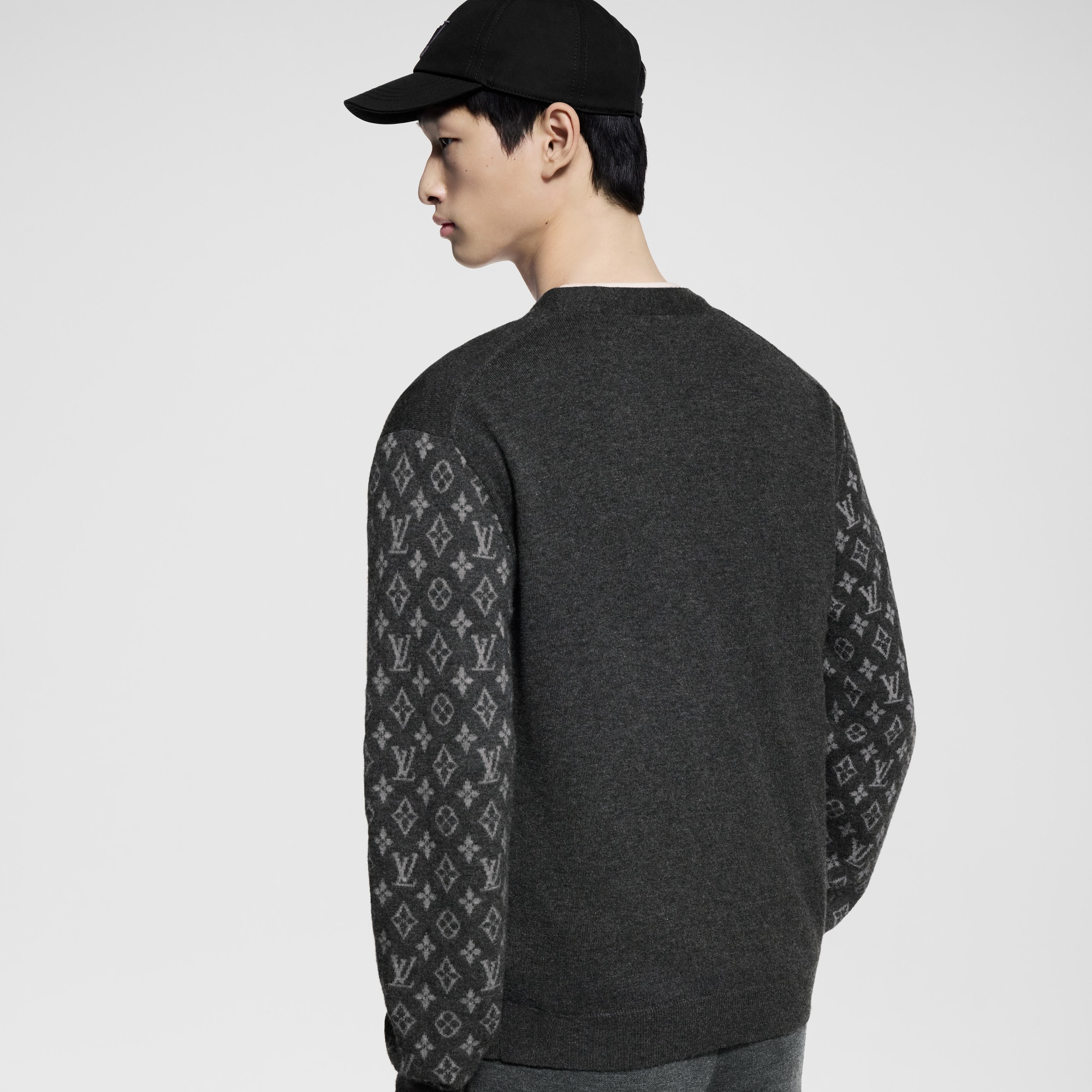 Monogram 混合山羊絨開胸毛衣  in 男士