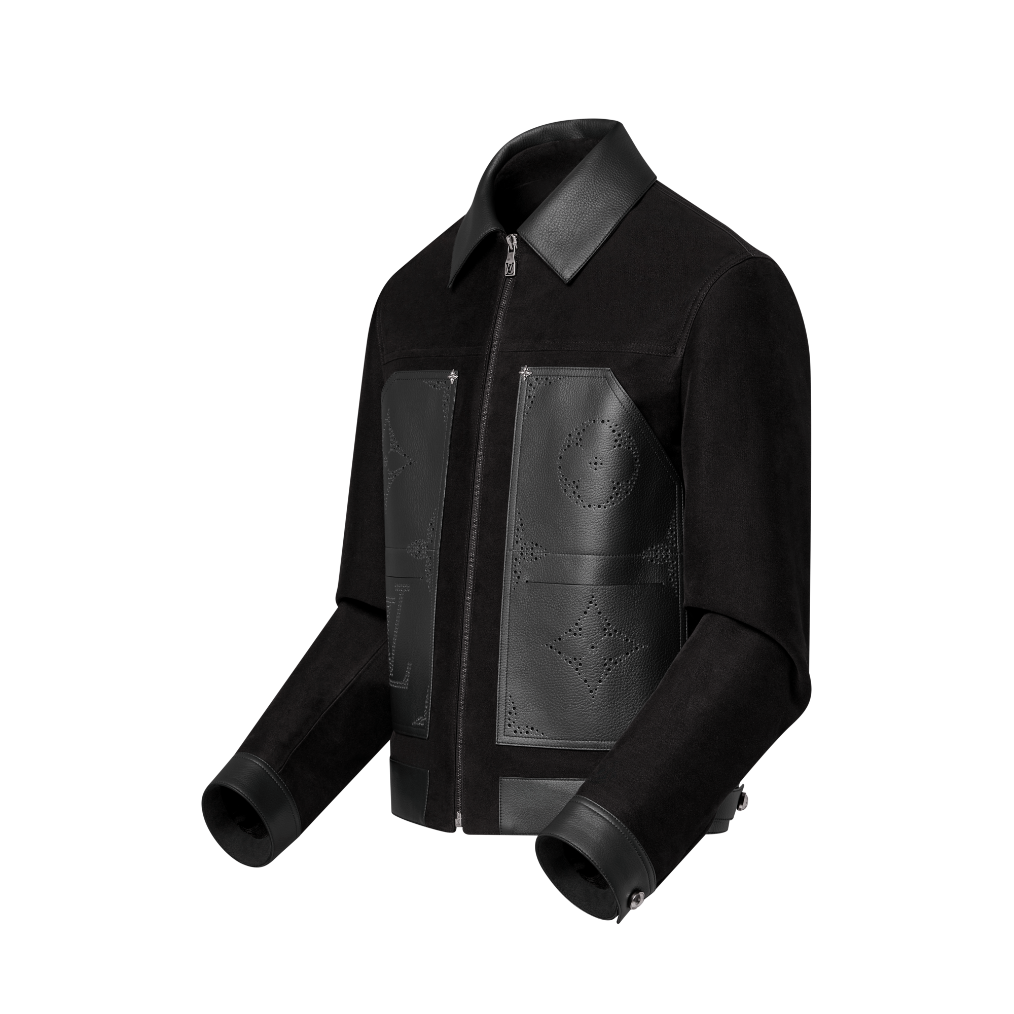 Monogram 混合皮革工裝風外套  in 男士