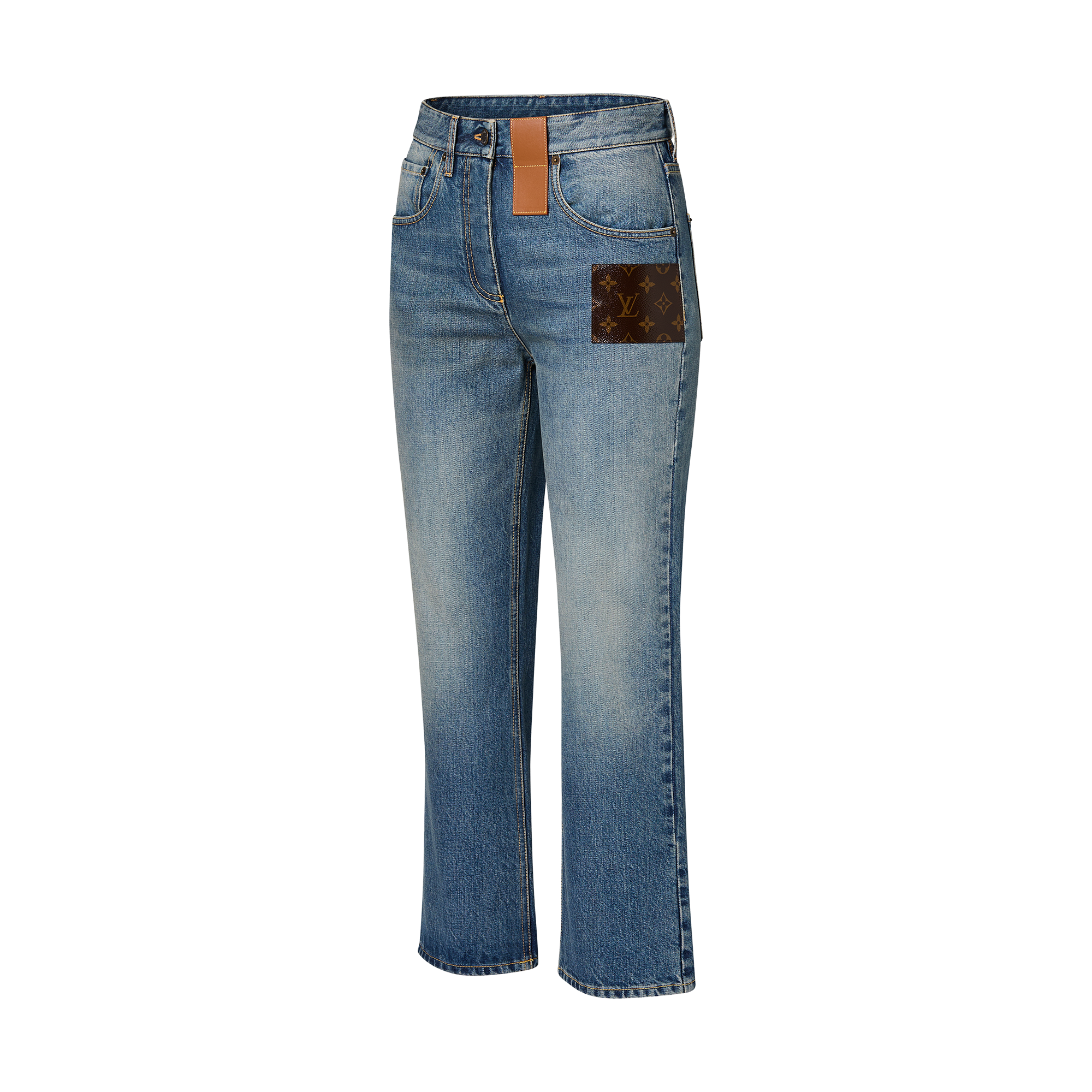 Monogram Patch Jeans  in Women