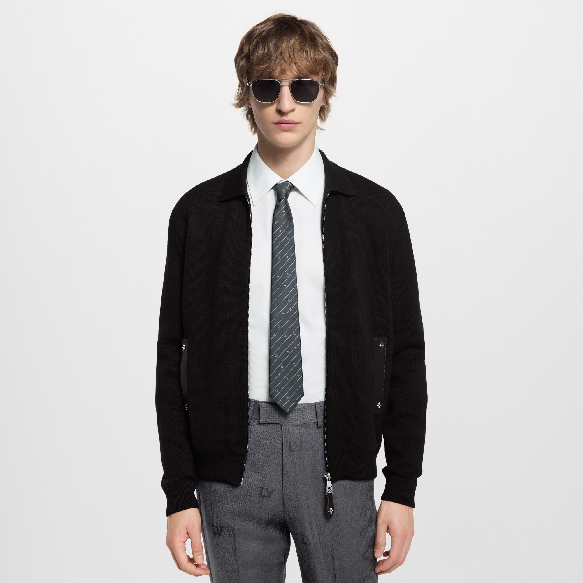 Monogram Pinstripes 領帶 . in 男士