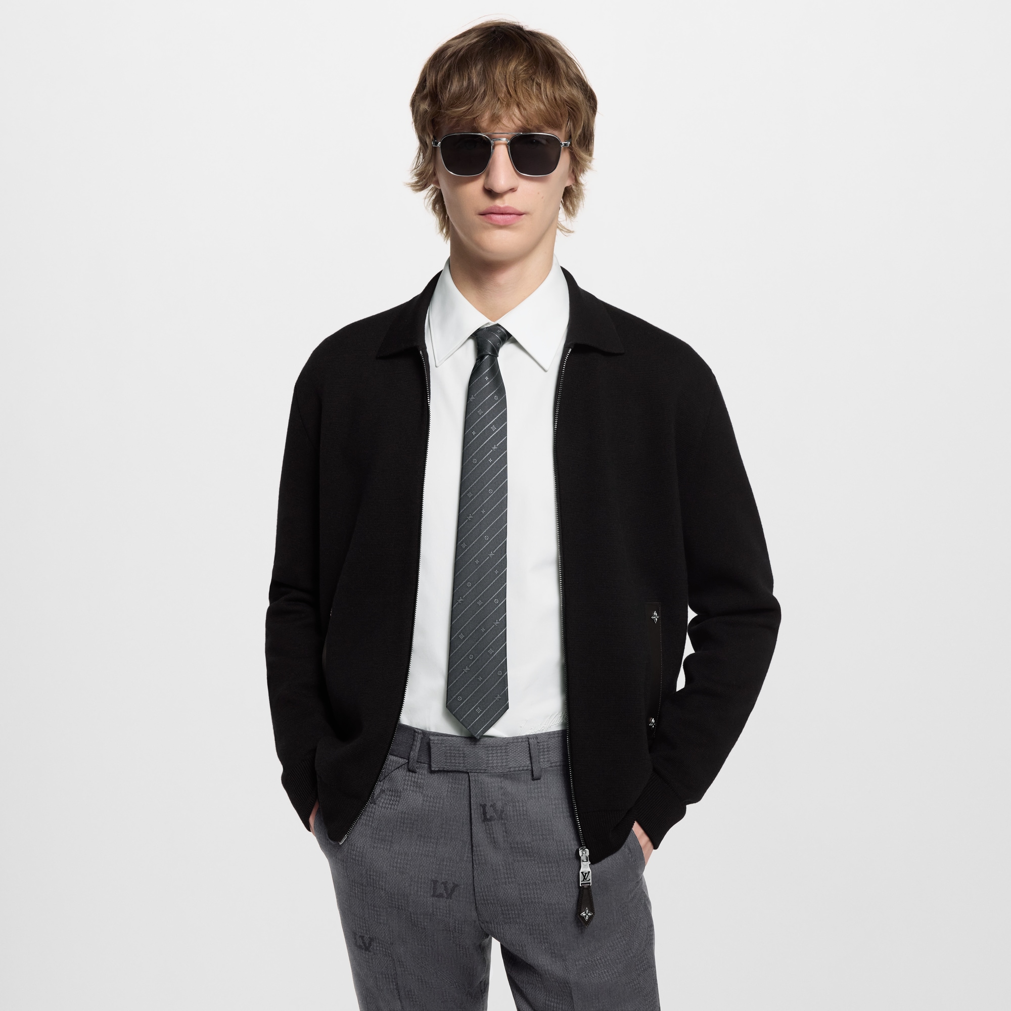 Monogram Pinstripes 領帶 . in 男士