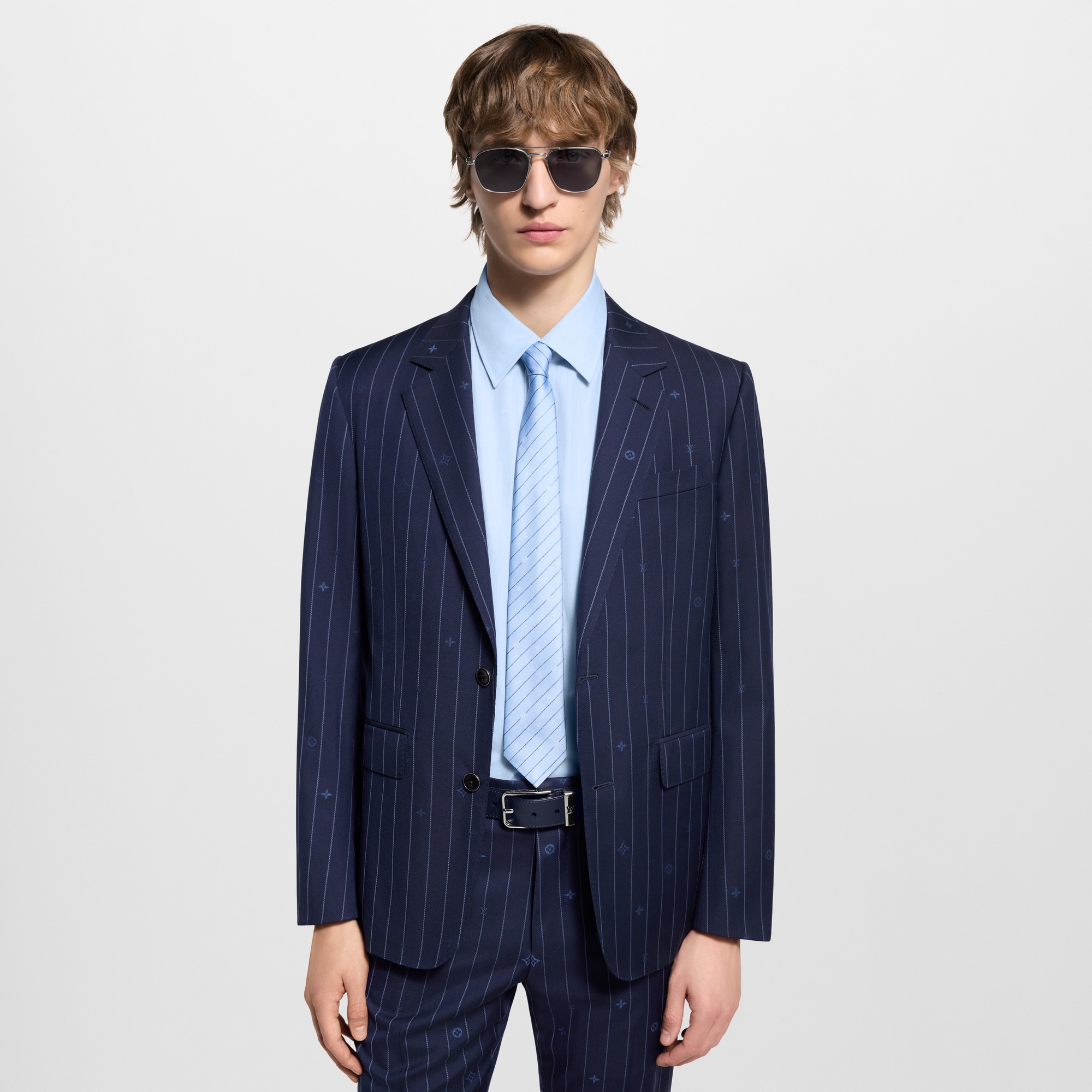 Monogram Pinstripes Tie . in Men