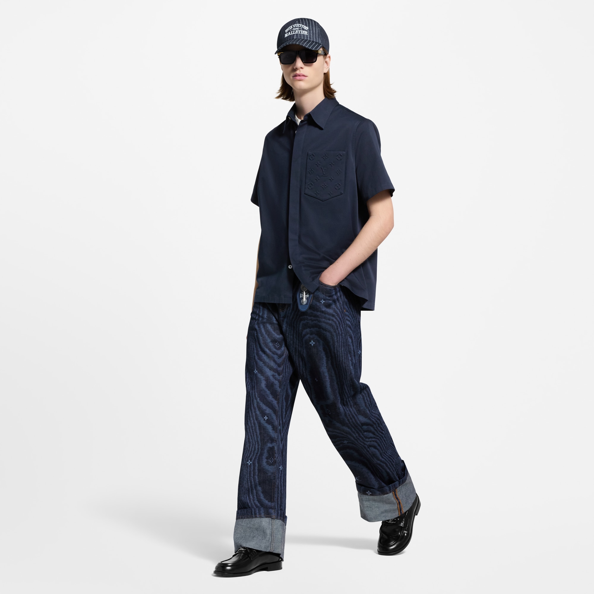 Monogram 口袋短袖襯衫  in 男士