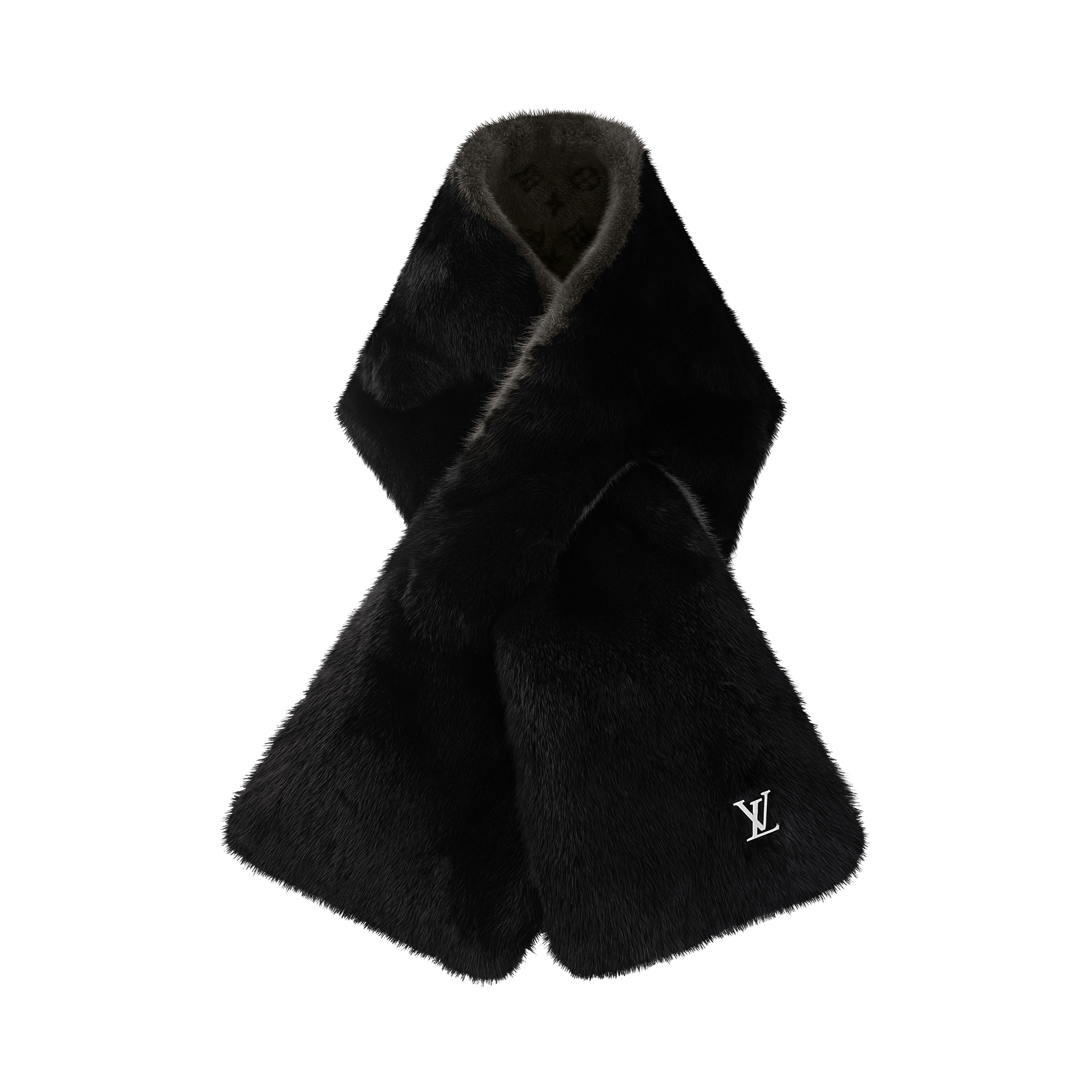 Monogram Reverse Fur Scarf . in Men