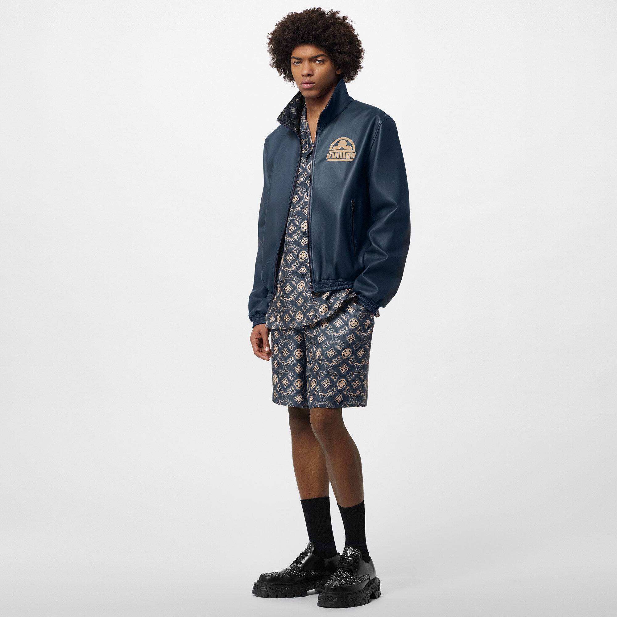 Monogram Sand Reversible Mix Leather Blouson  in Men