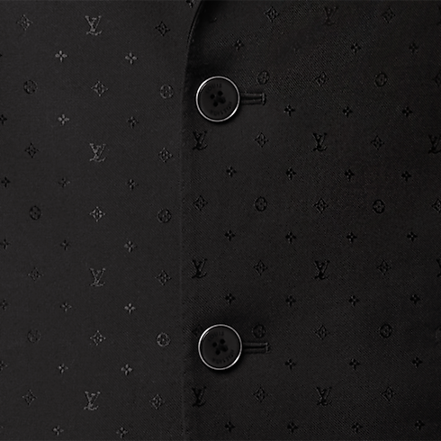 Monogram Satin Single-Breasted Pont Neuf Jacket in Men's New In Men } collections by Louis Vuitton (Product zoom)