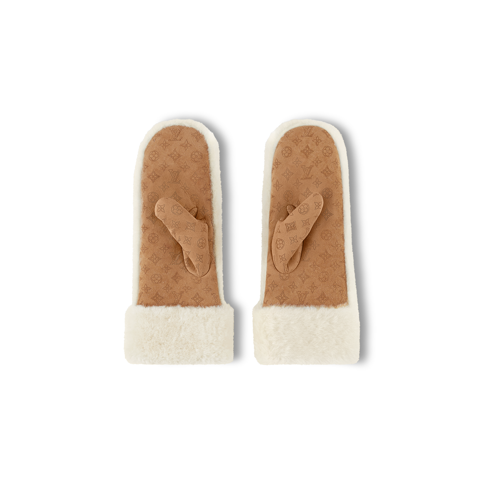 Monogram Shearling Mitts . in Women