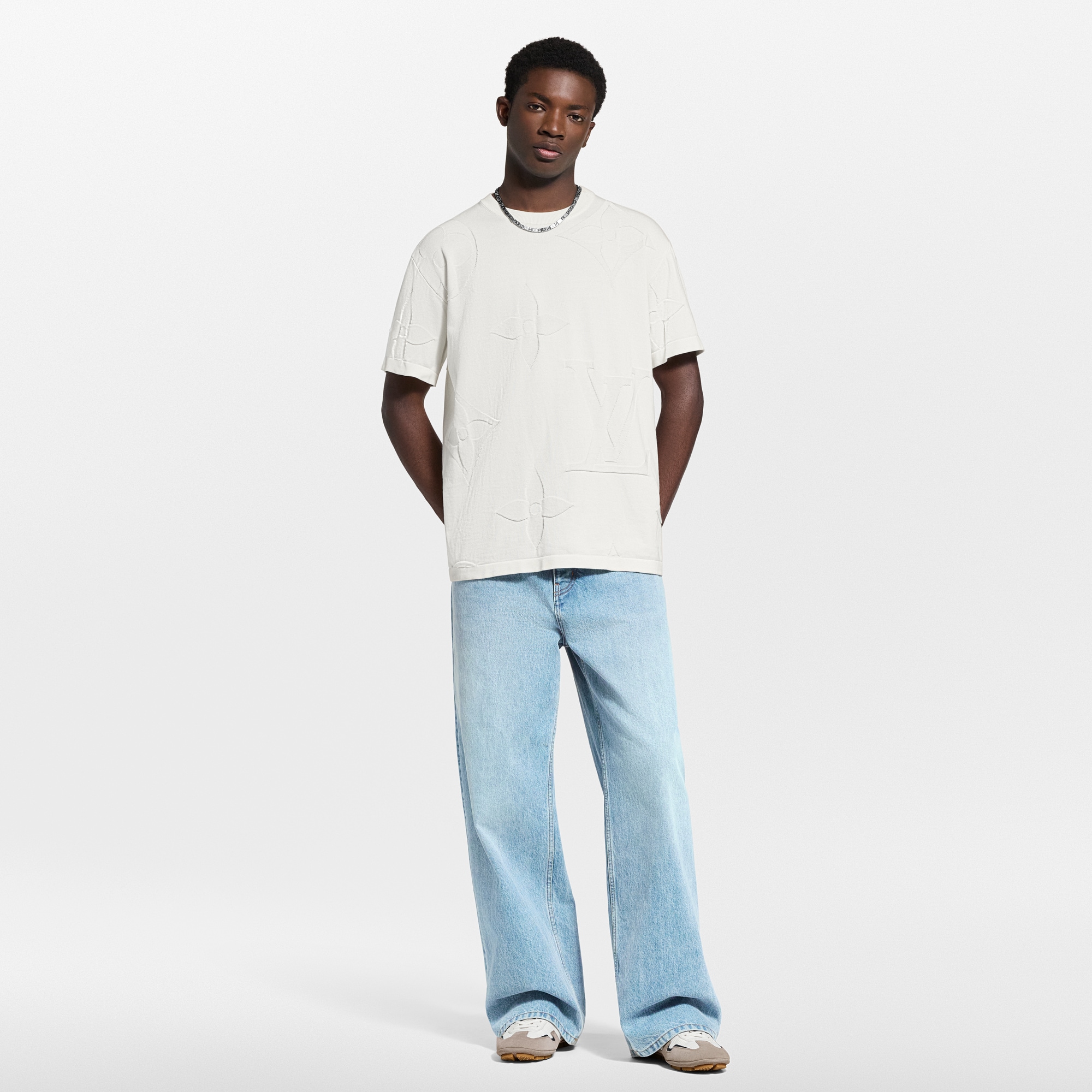 Monogram 短袖棉質圓領上衣  in 男士