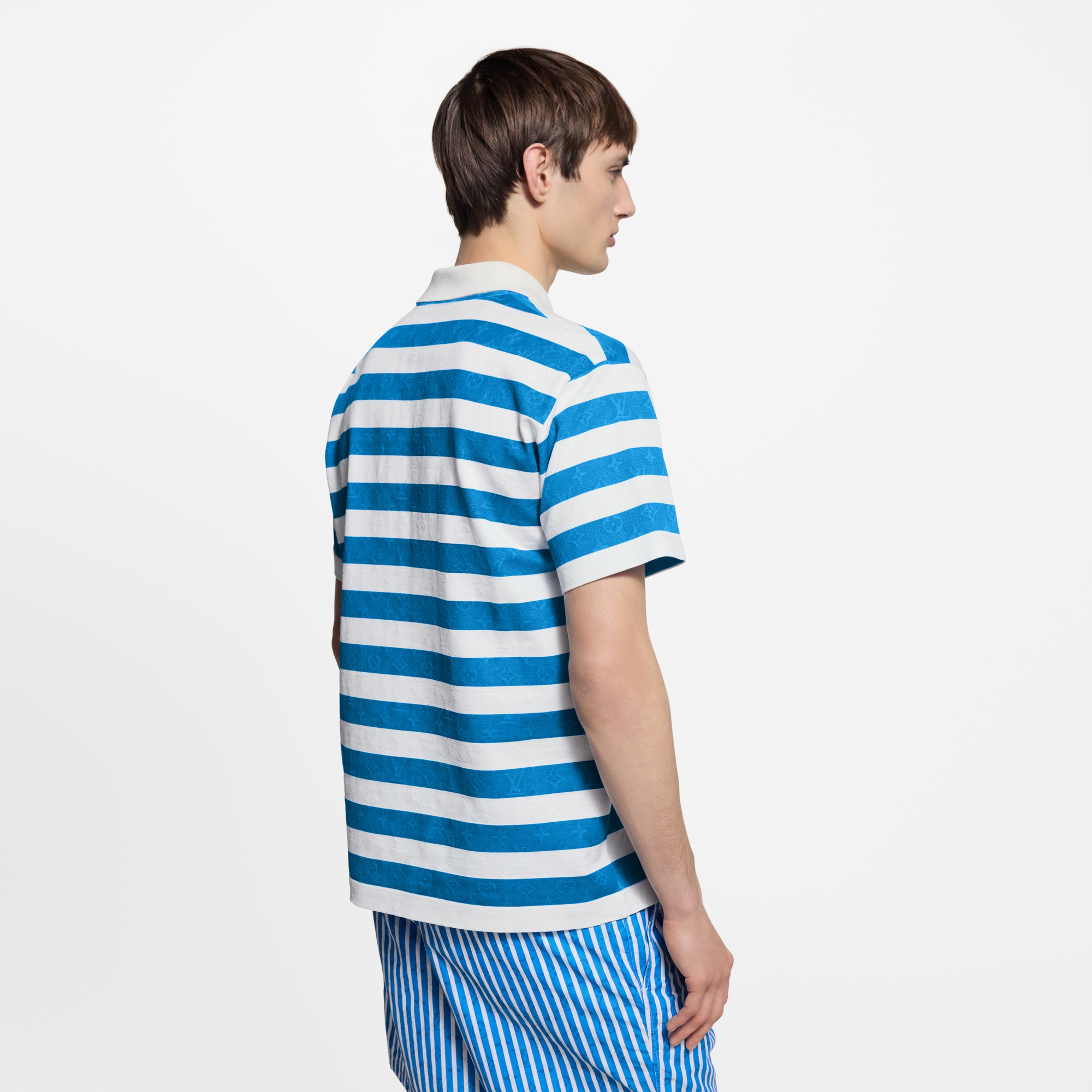 Monogram Striped Polo Shirt  in Men