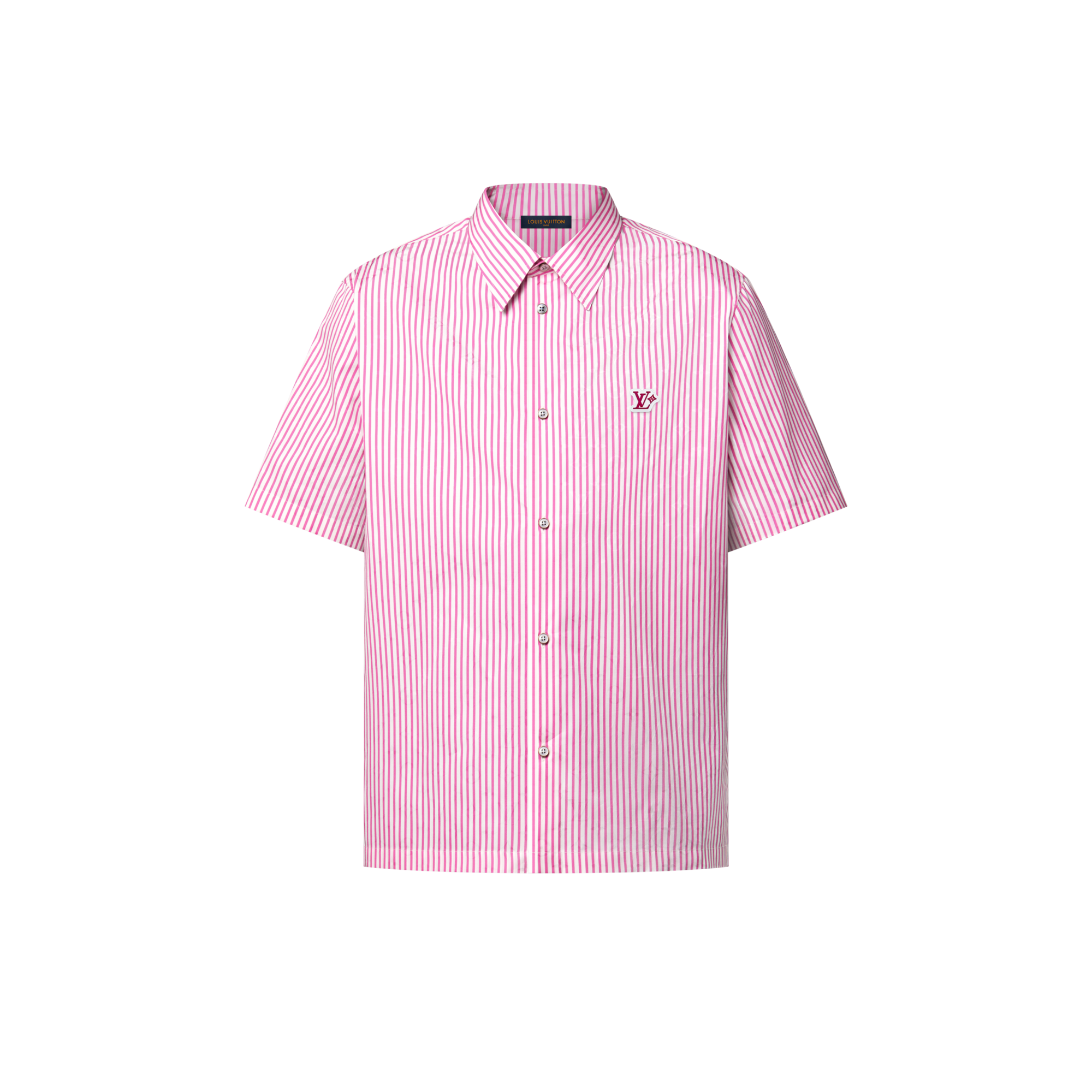 Monogram Striped Short-Sleeved Shirt  in Men
