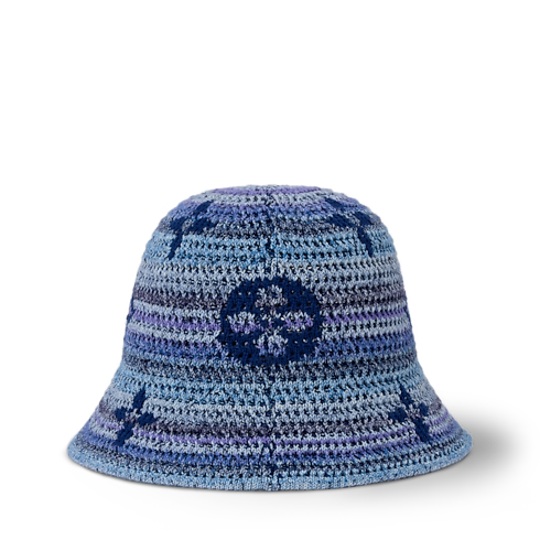 Stripes Crochet Bucket Hat . in Men's Accessories Hats, Beanies and Socks collections by Louis Vuitton (Product zoom)