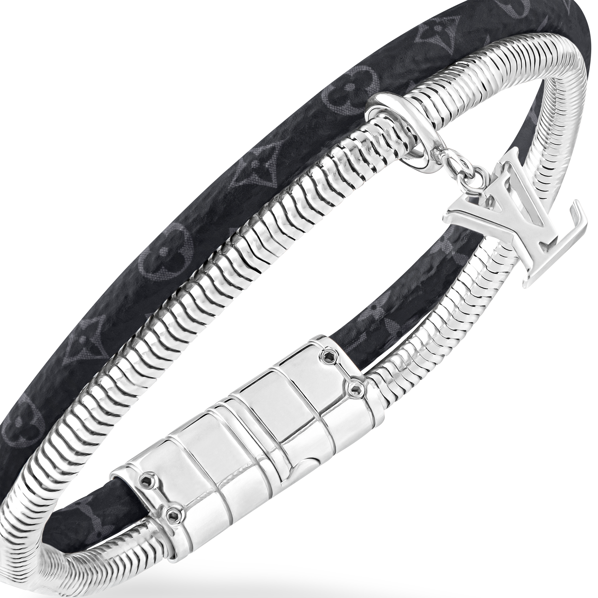 Monogram Swirl Bracelet Monogram Eclipse Canvas in Men