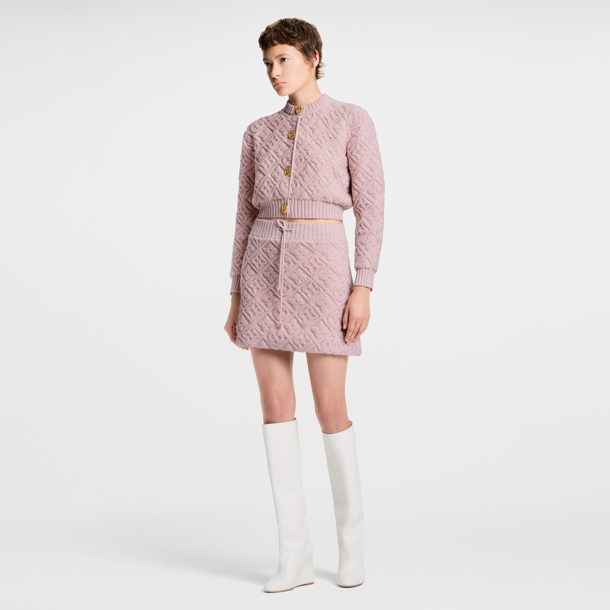 Monogram 毛巾面料開襟外套  in 女士