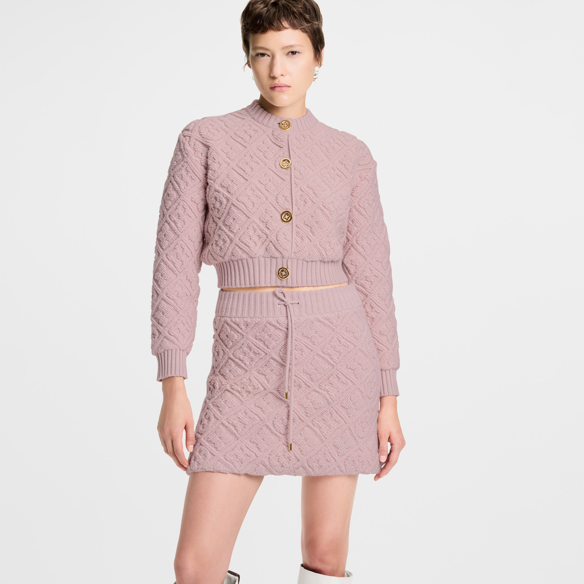 Monogram 圖案毛巾面料迷你半截裙  in 女士