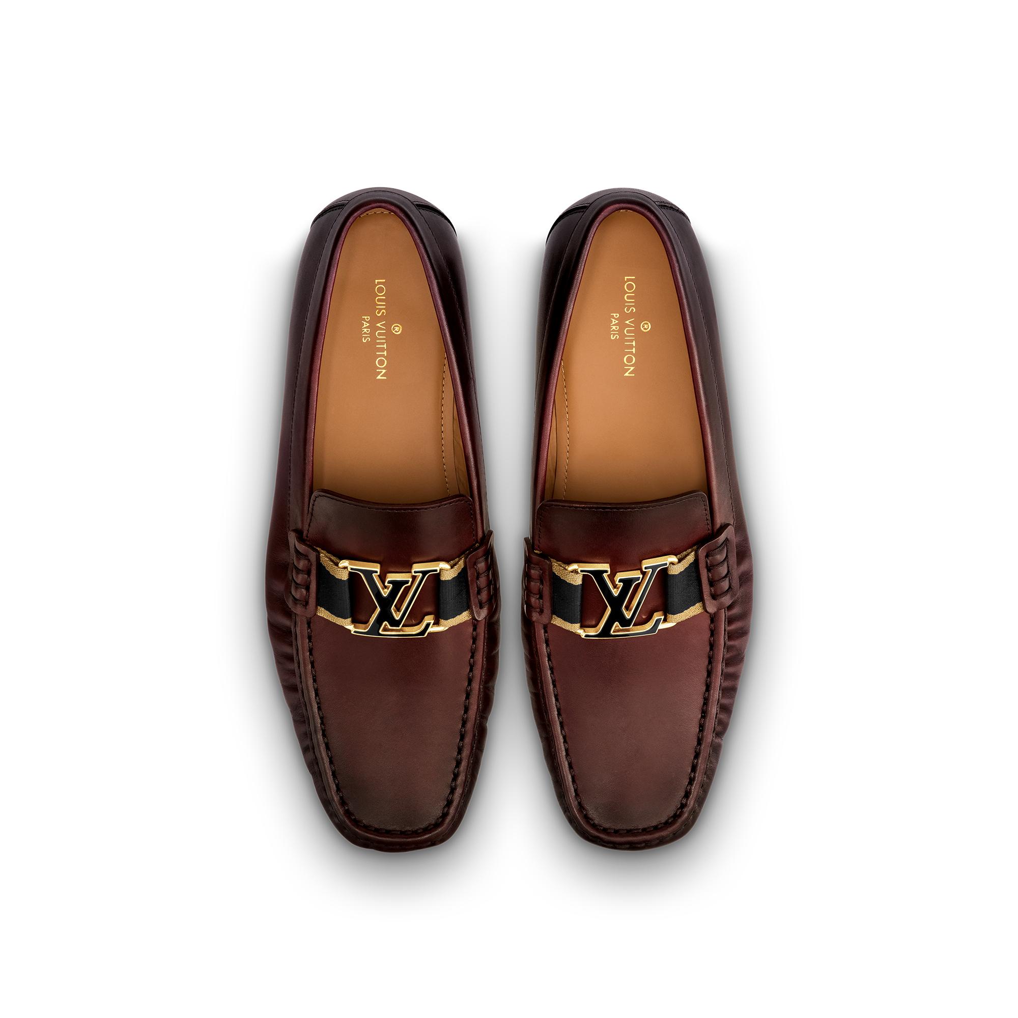red lv loafers