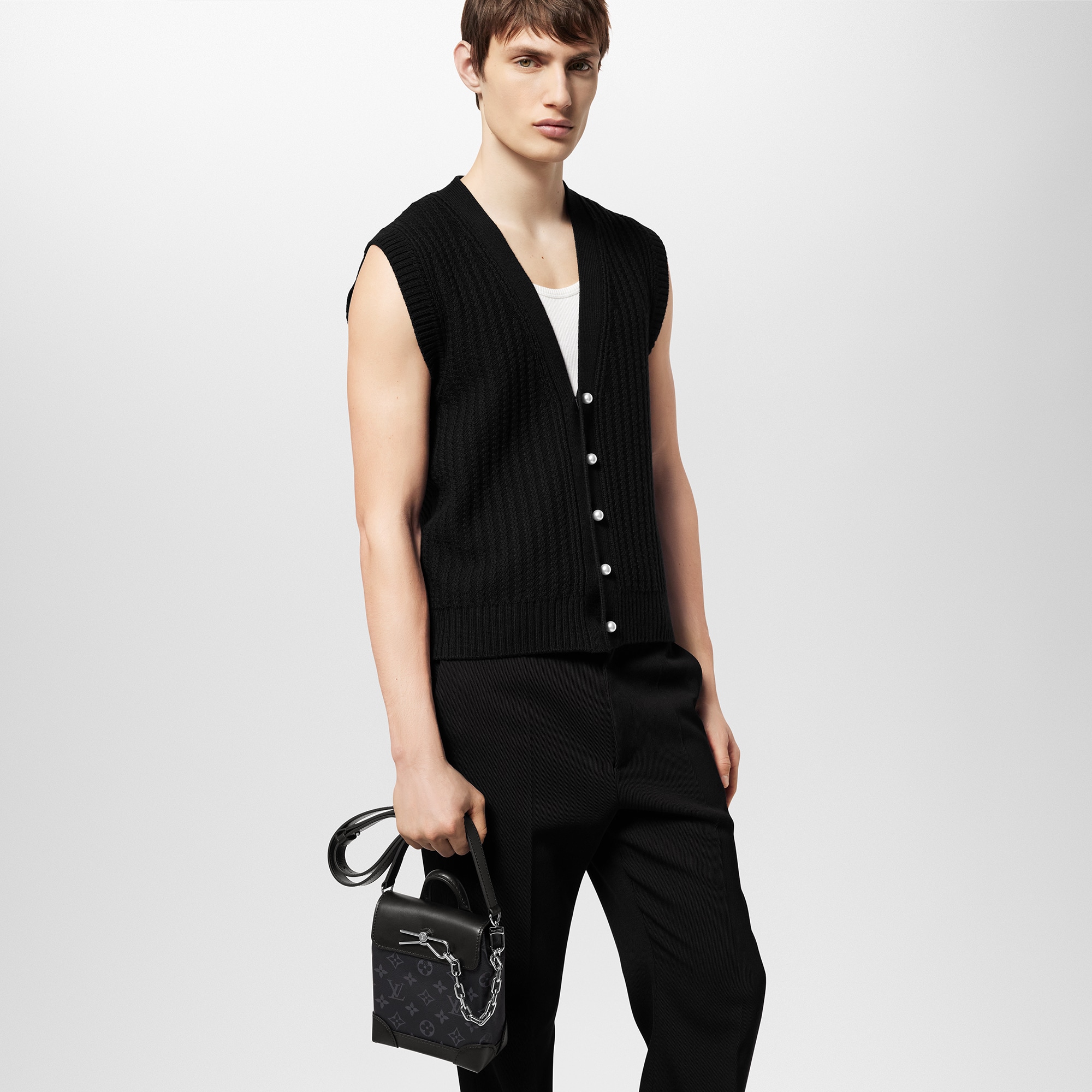 Nano Steamer Monogram Eclipse 帆布 in 男士