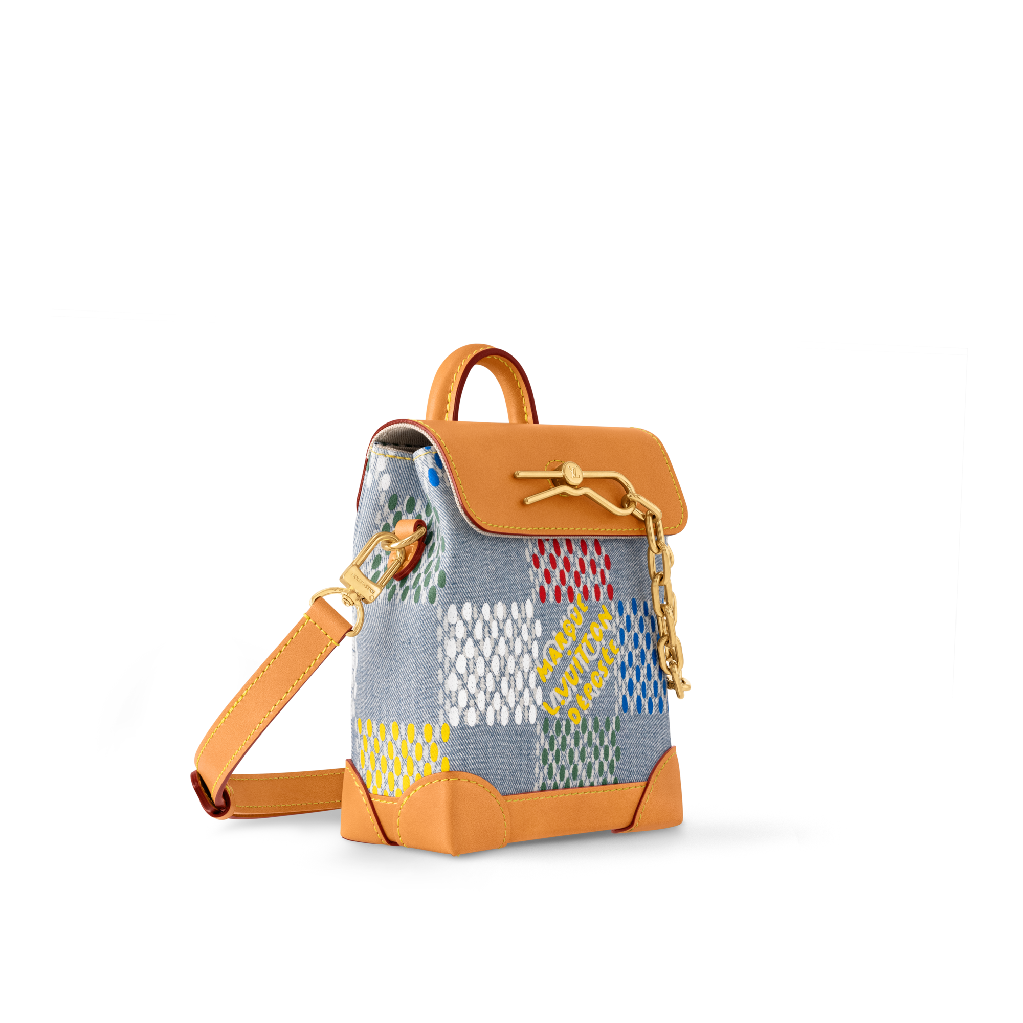 Nano Steamer Damier Ebène Canvas in Men