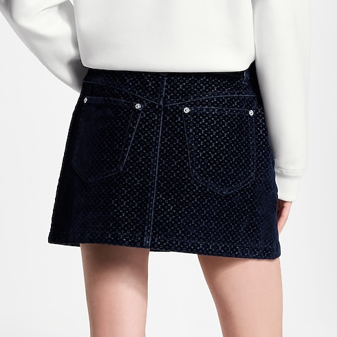 Nanogram Flocked Velvet Mini Skirt in Women's Ready to Wear New In Ready-to-Wear collections by Louis Vuitton (Product zoom)