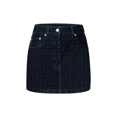 Nanogram Flocked Velvet Mini Skirt in Women's Ready to Wear New In Ready-to-Wear collections by Louis Vuitton (Product zoom)