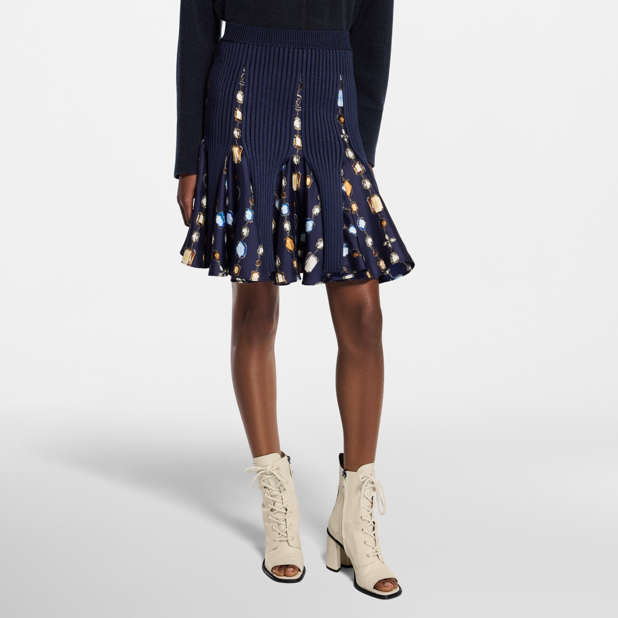 Necklace Insert Knit Skirt  in Women