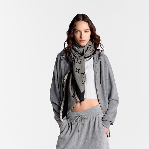 Neo Natté Monogram Shawl . in Women's Accessories Shawls collections by Louis Vuitton (Product zoom)