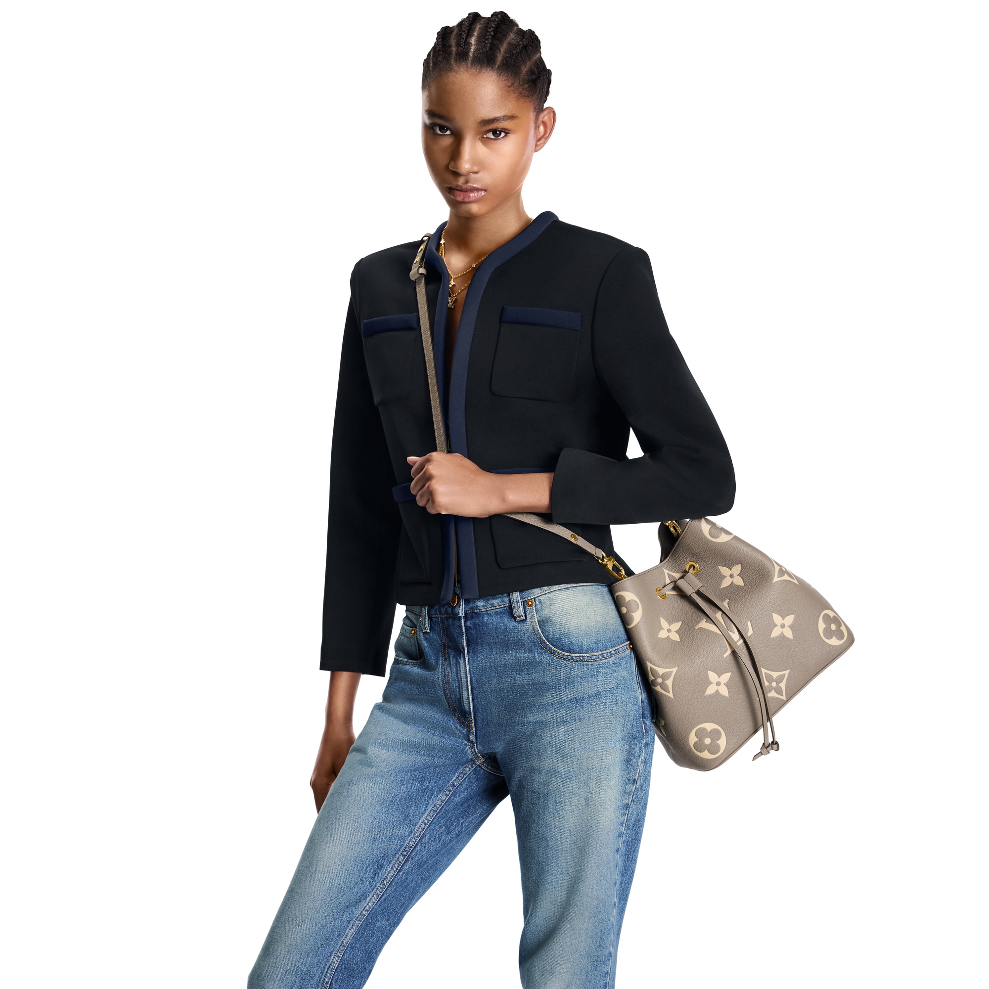 NéoNoé MM Bicolor Monogram Empreinte Leather in Women