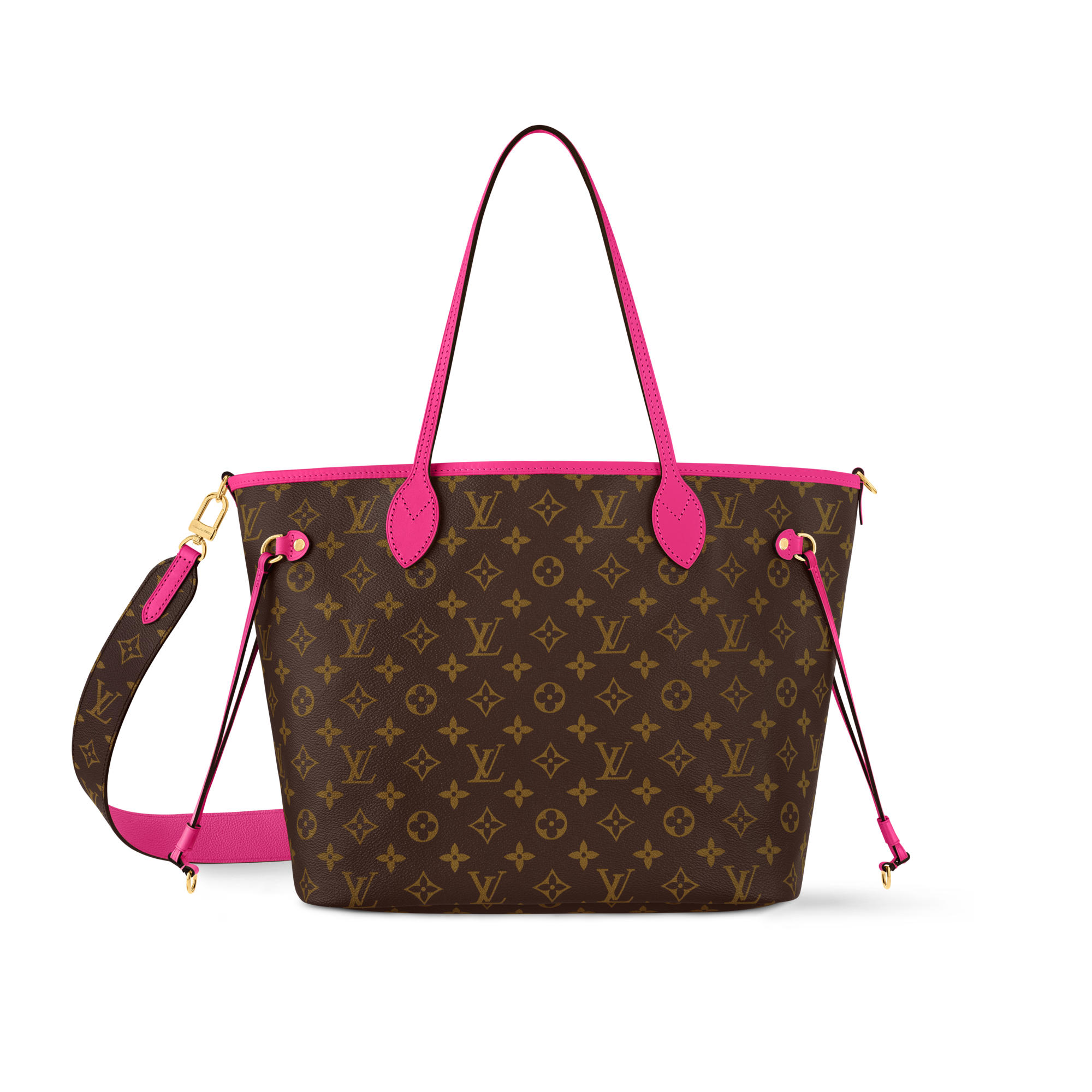 Neverfull Bandoulière Inside Out MM Monogram 帆布 in 時尚手袋及小型皮具