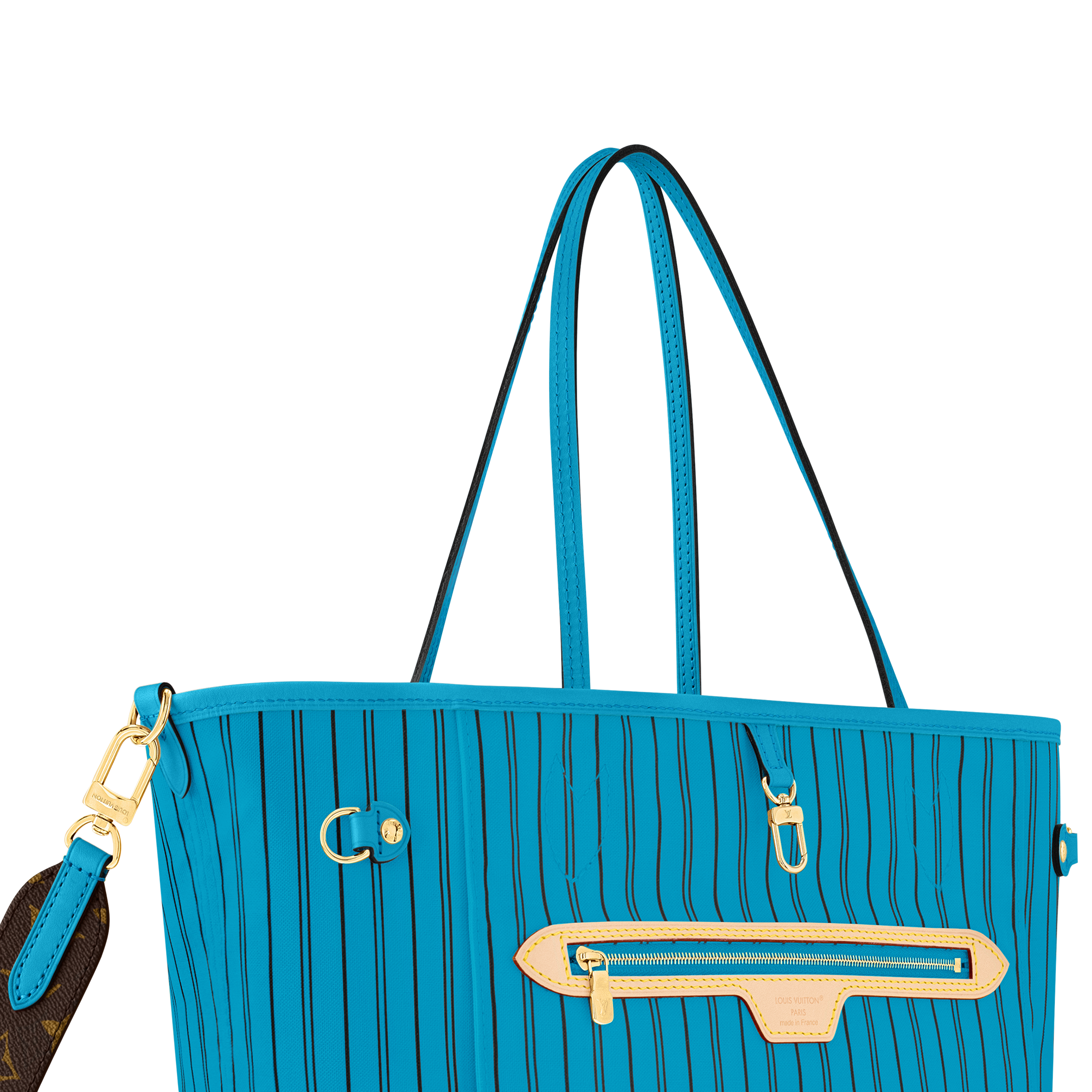 Neverfull Bandoulière Inside Out MM Monogram 帆布 in 時尚手袋及小型皮具