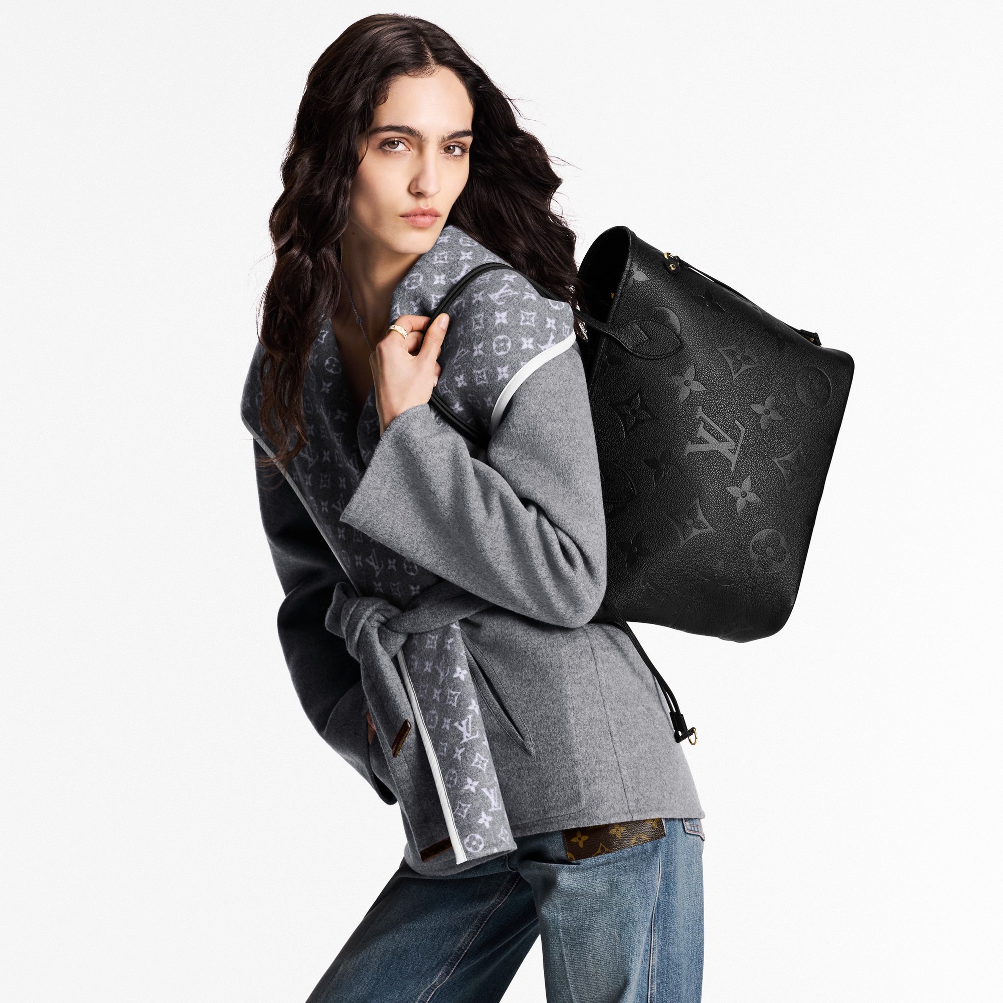 Neverfull MM Monogram Empreinte 皮革 in 女士