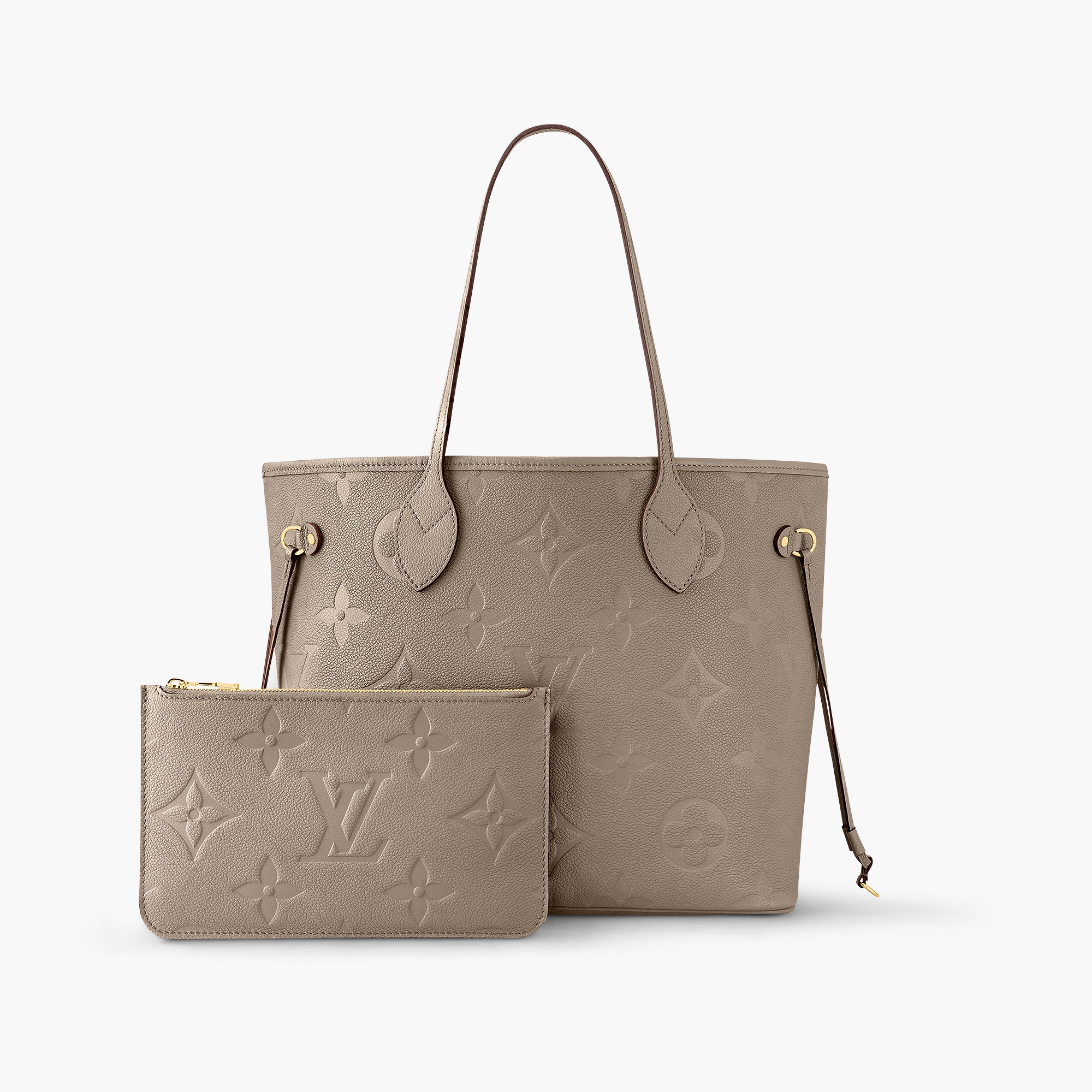 Neverfull MM Monogram Empreinte Leather Luxury Handbags M45686