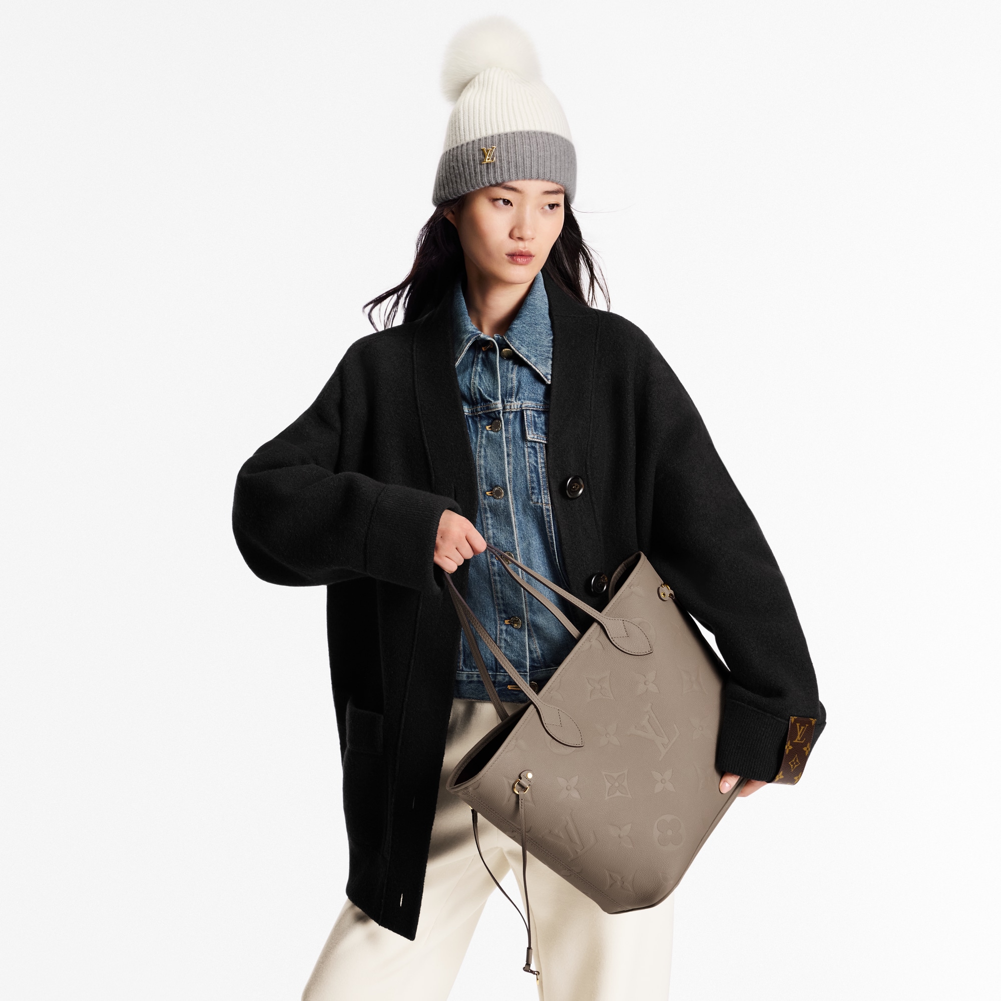 Neverfull MM Monogram Empreinte 皮革 in 女士