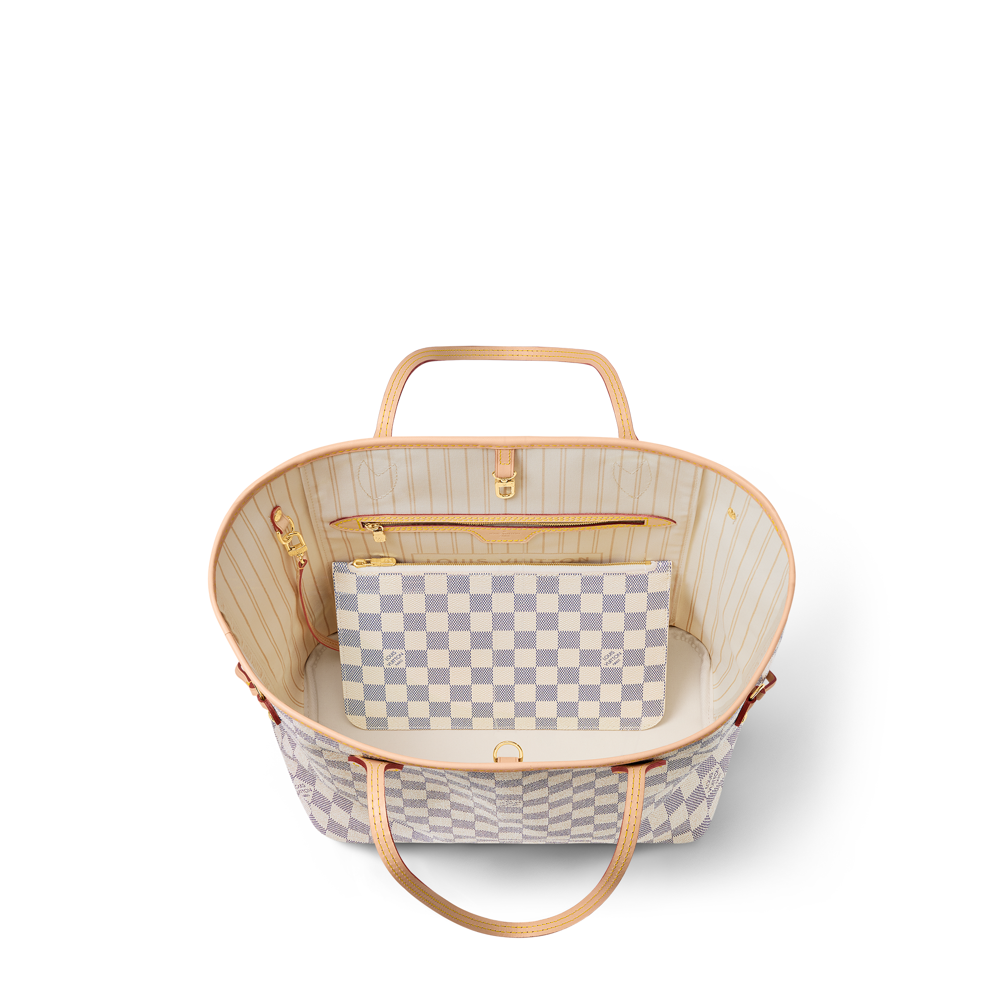 Neverfull MM Damier Azur 帆布 in 女士