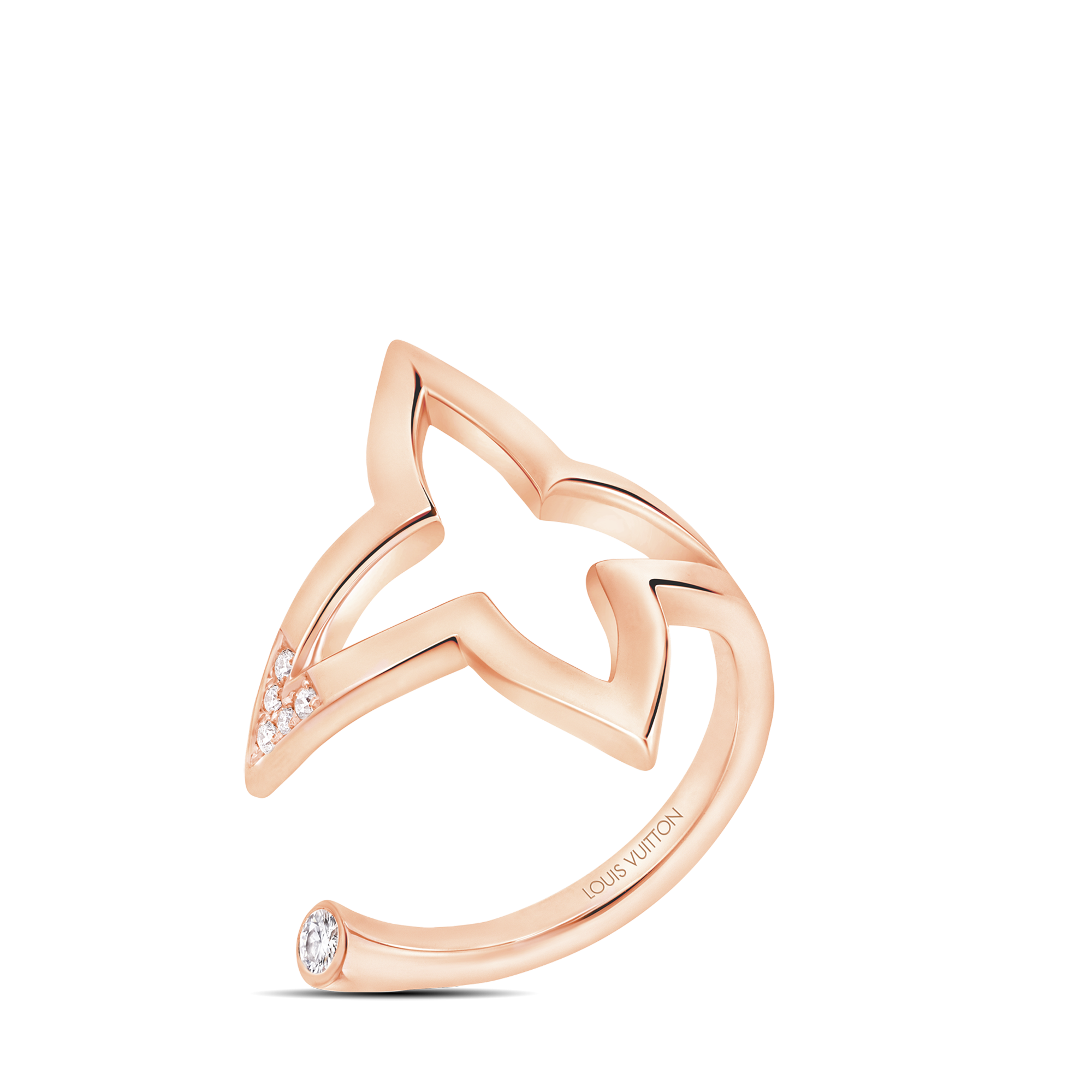 Ombre Blossom Open Ring, Pink Gold and Diamonds  in Jewellery
