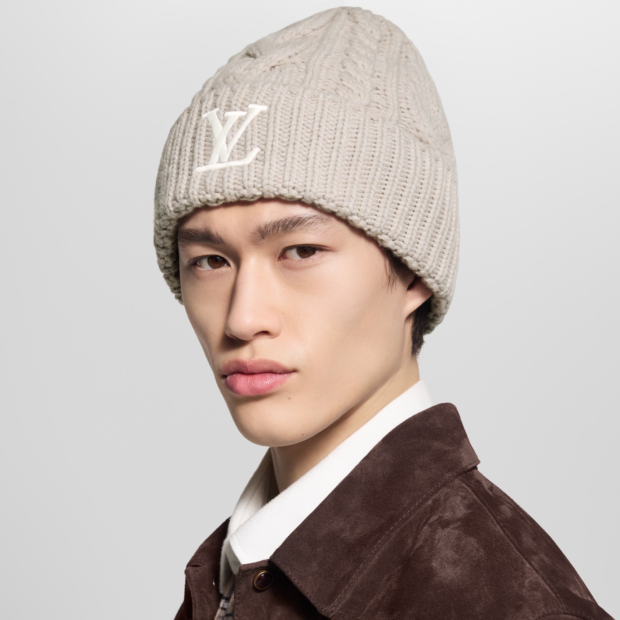 Only LV Mini Cable Beanie . in Men