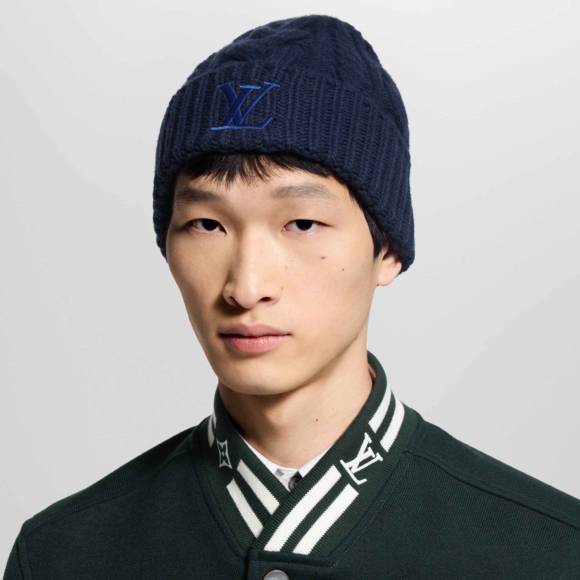 Only LV Mini Cable Beanie . in Men