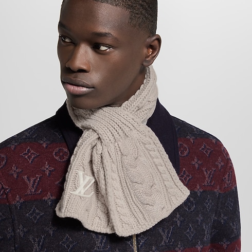 Only LV Mini Cable Scarf . in Men's Accessories Scarves for Men collections by Louis Vuitton (Product zoom)