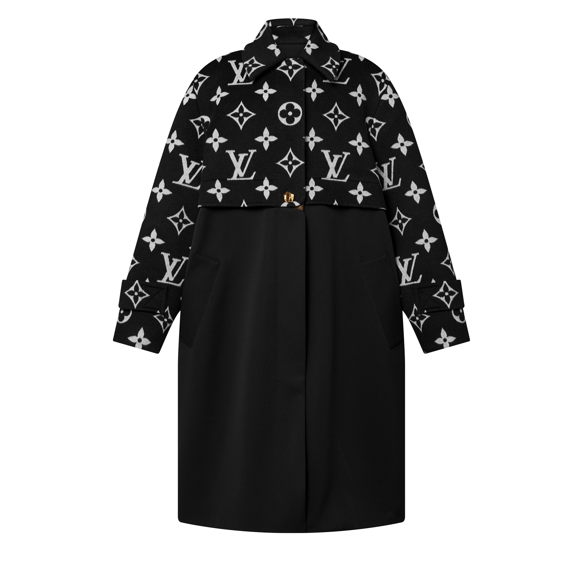 寬鬆版型 Monogram 圖案裝飾大衣  in 女士