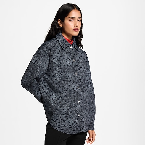 Padded Denim-Effect Monogram Overshirt in Women's Ready to Wear Coats and Jackets collections by Louis Vuitton (Product zoom)