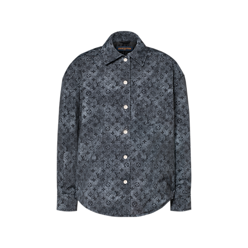 Padded Denim-Effect Monogram Overshirt in Women's Ready to Wear Coats and Jackets collections by Louis Vuitton (Product zoom)