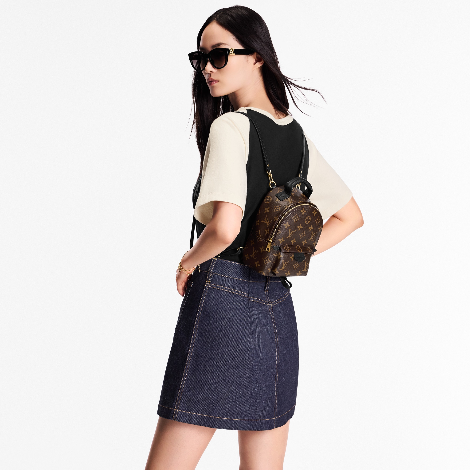 Palm Springs Mini Monogram 帆布 in 女士