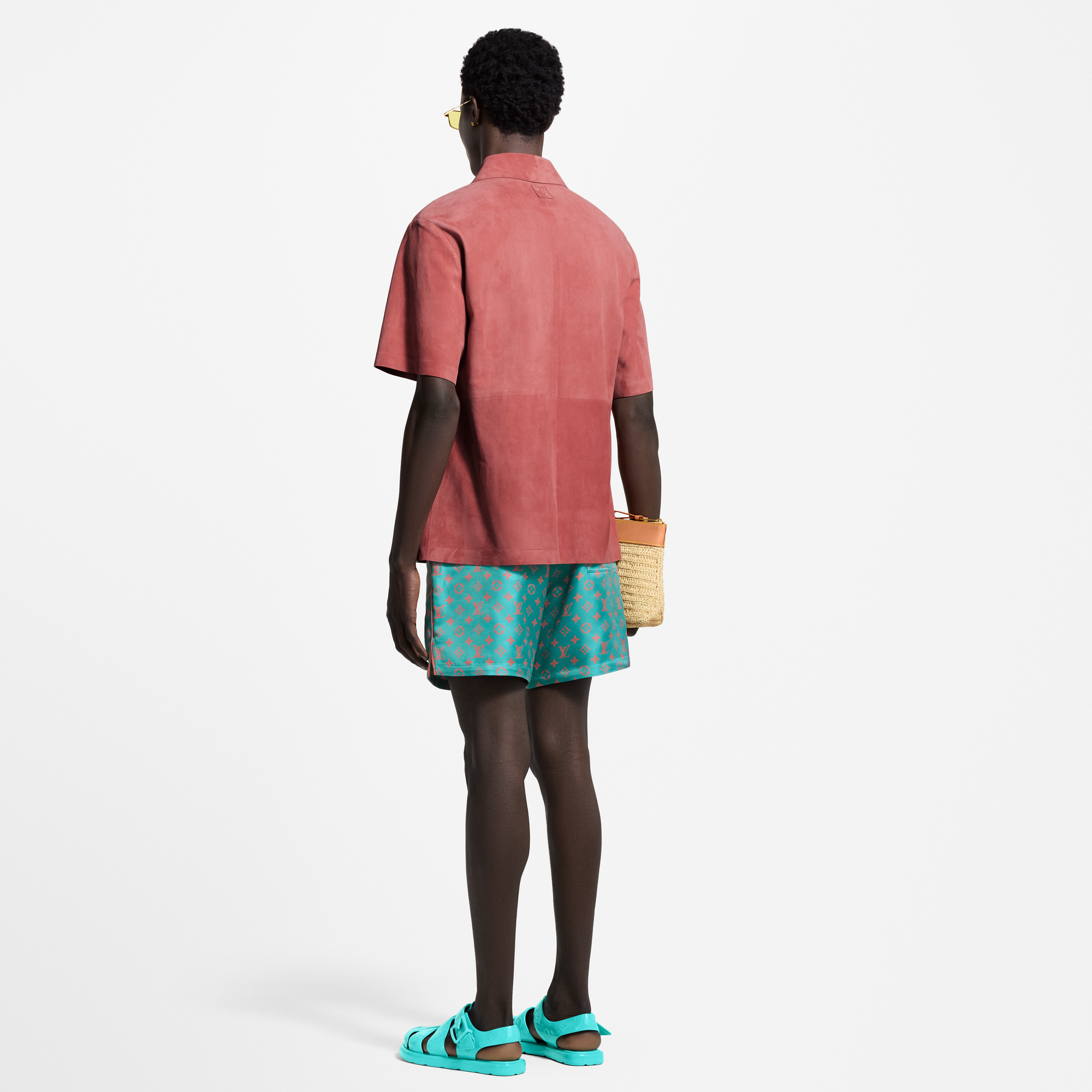 Perforated Leather Shirt  in Men