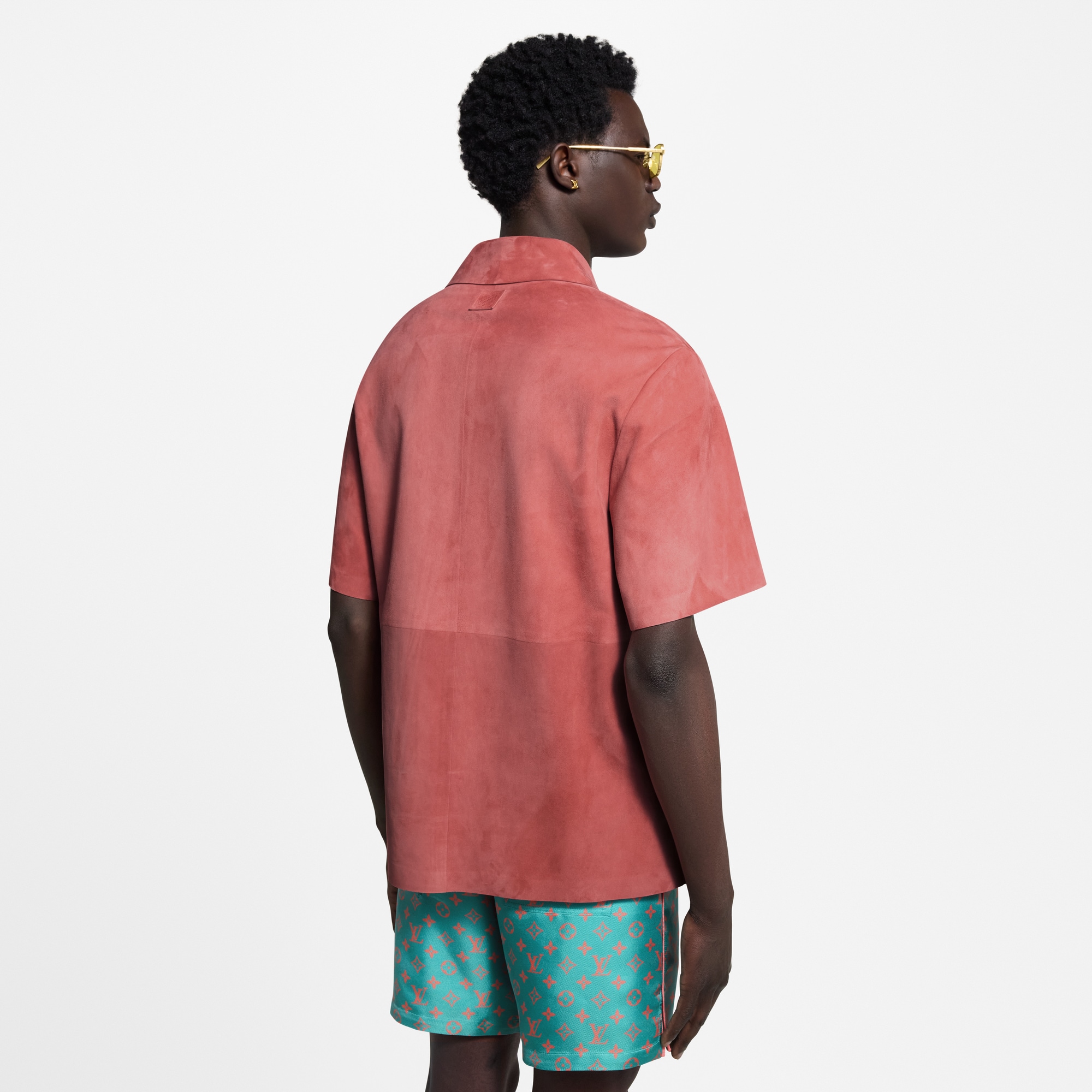 Perforated Leather Shirt  in Men