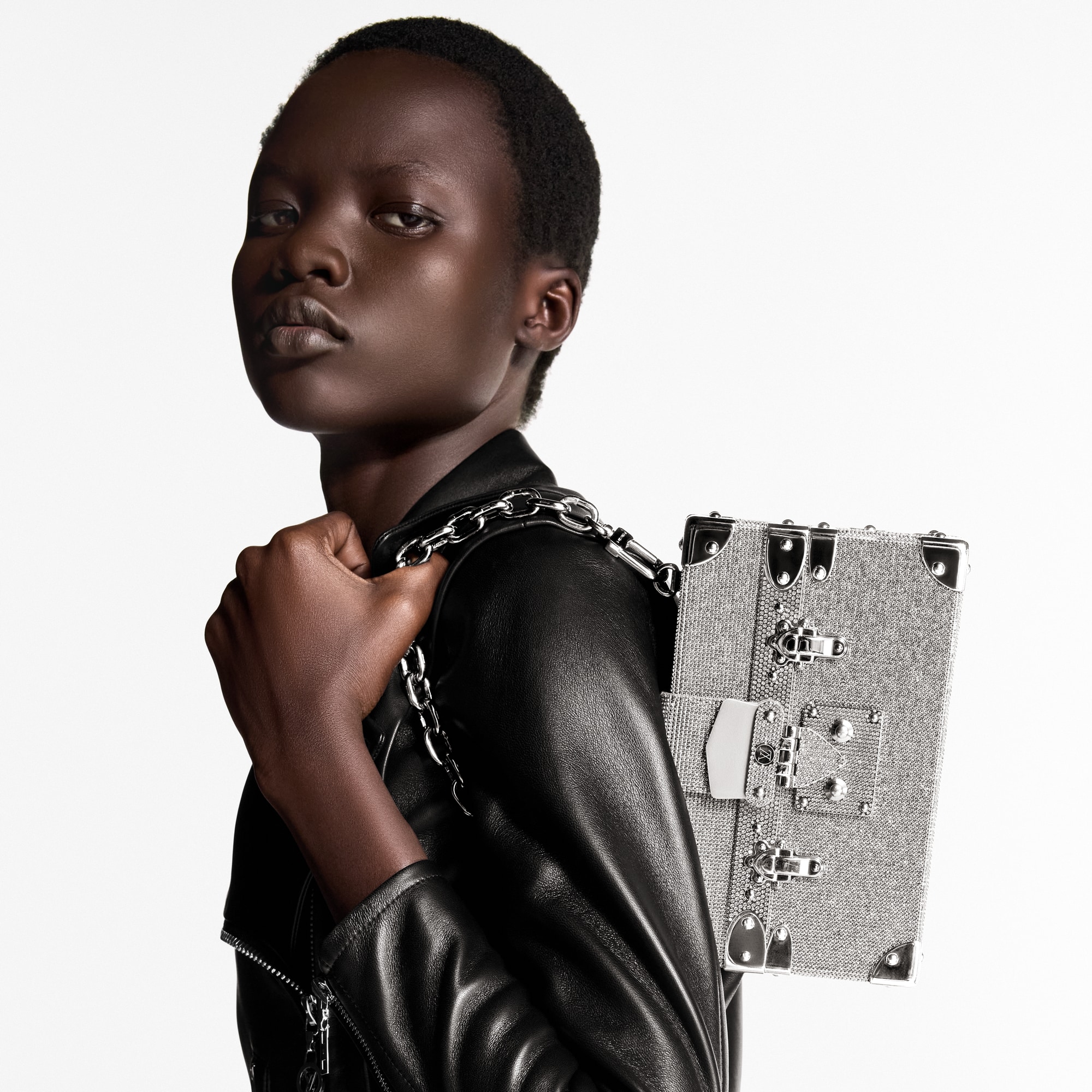 Petite Malle Celebration LV Sparkle 時尚皮革 in 時尚手袋及小型皮具