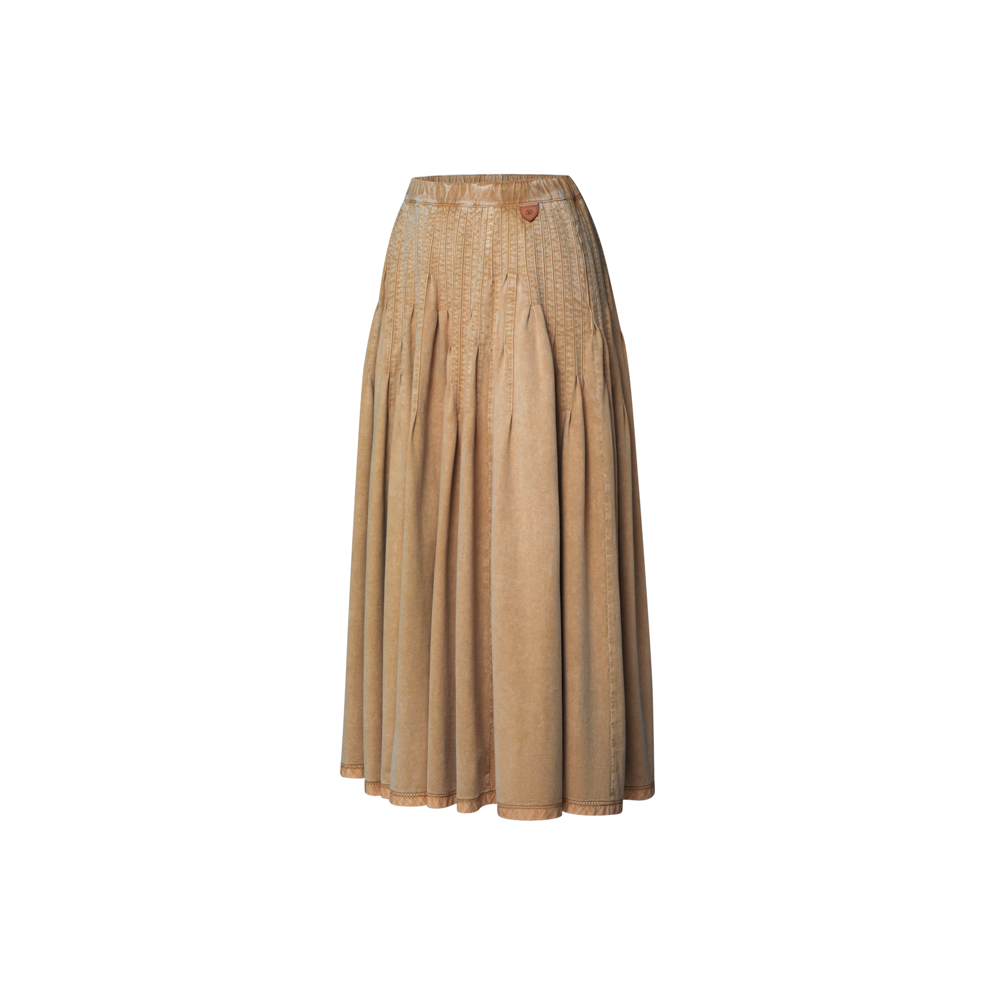 Pleated Jersey Maxi Skirt  in Women