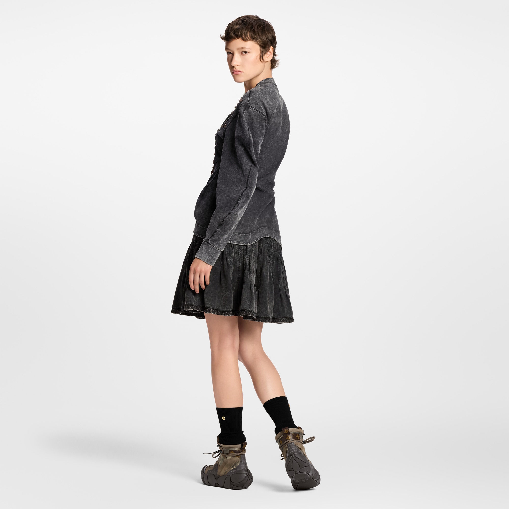 Pleated Jersey Skirt  in Women