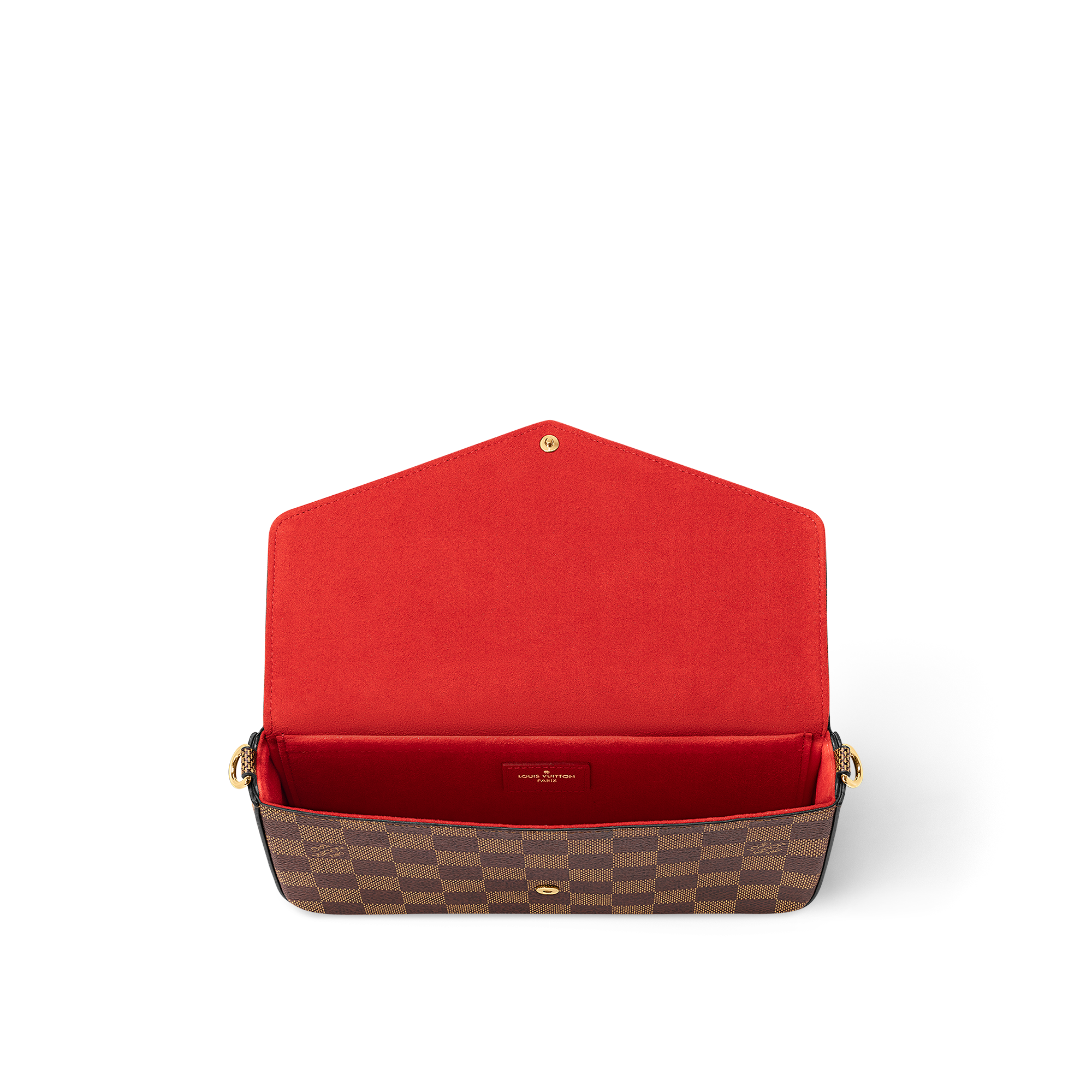 Félicie Pochette Damier Ebène 帆布 in 女士